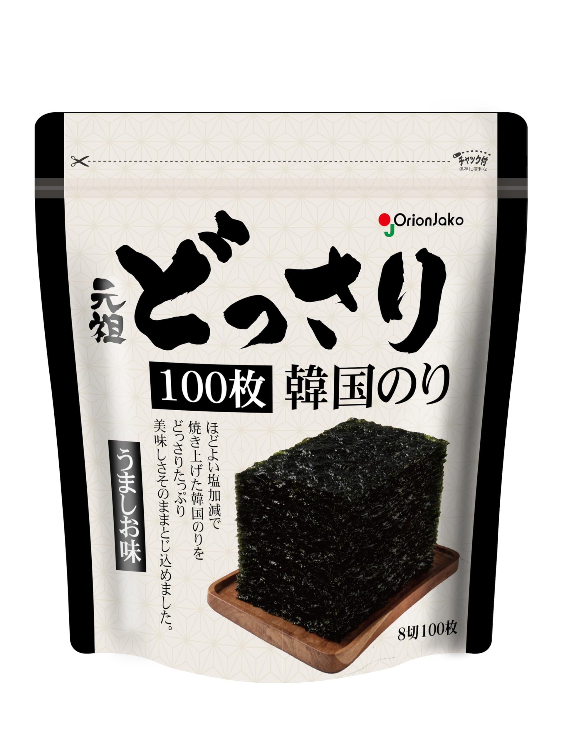 【送料無料】オリオンジャコー どっさり韓国のり うましお味 100枚