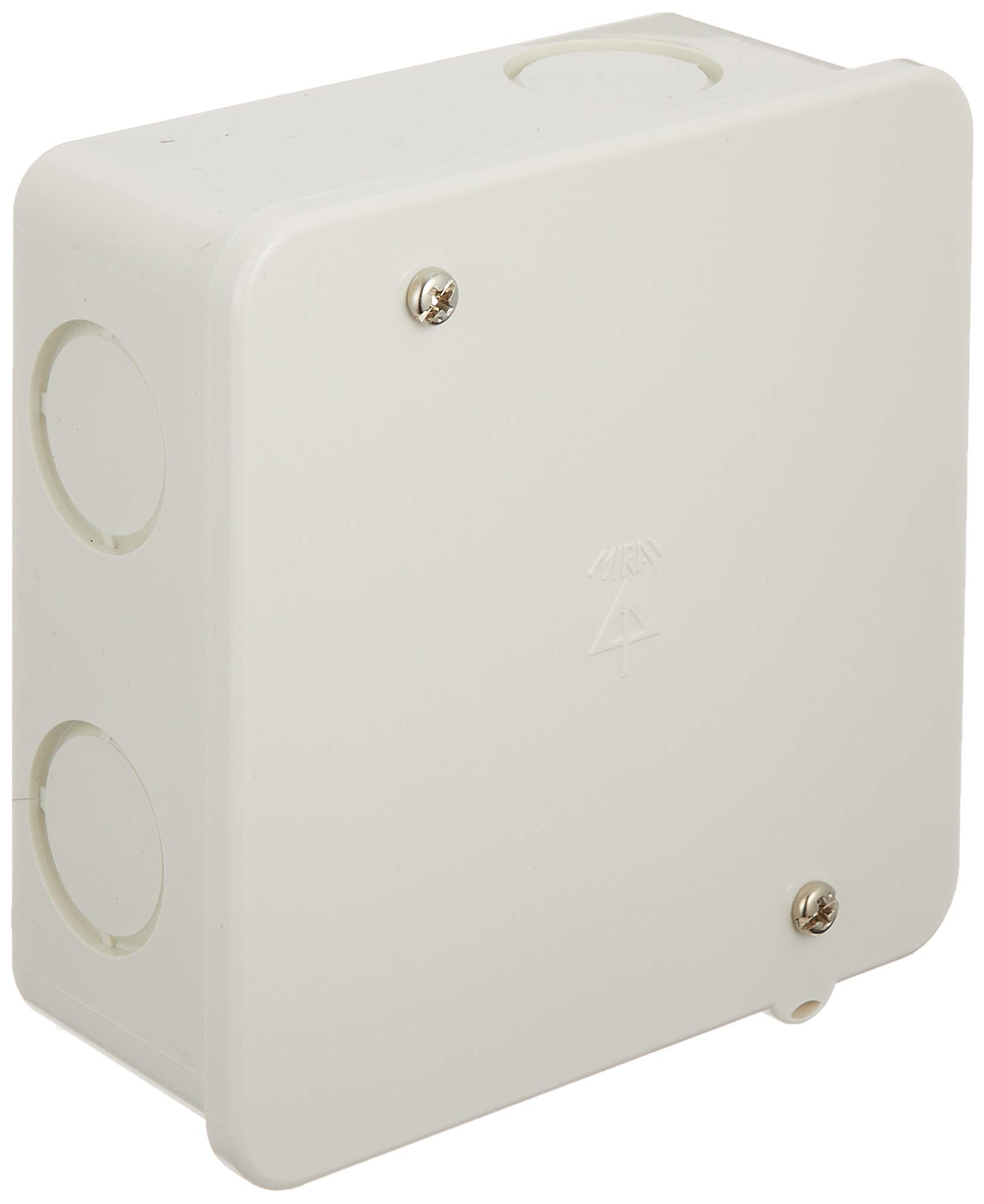 【送料無料】未来工業 PVKボックス 高耐候性・耐衝撃性HI 色：ミルキーホワイト、サイズ：中形四角(浅型)