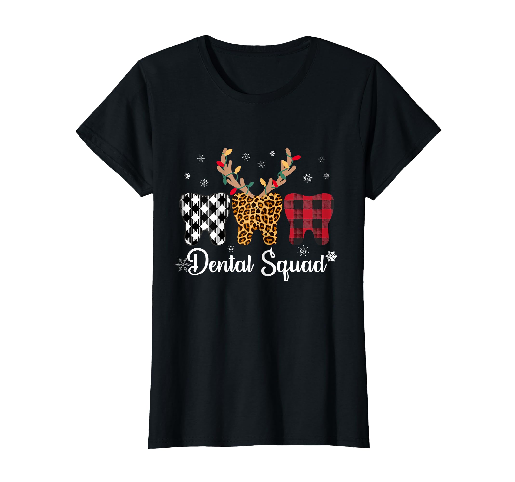 【送料無料】クリスマスのための歯科医のためのクリスマス歯科分隊シャツギフト Tシャツ 色：ブラック..