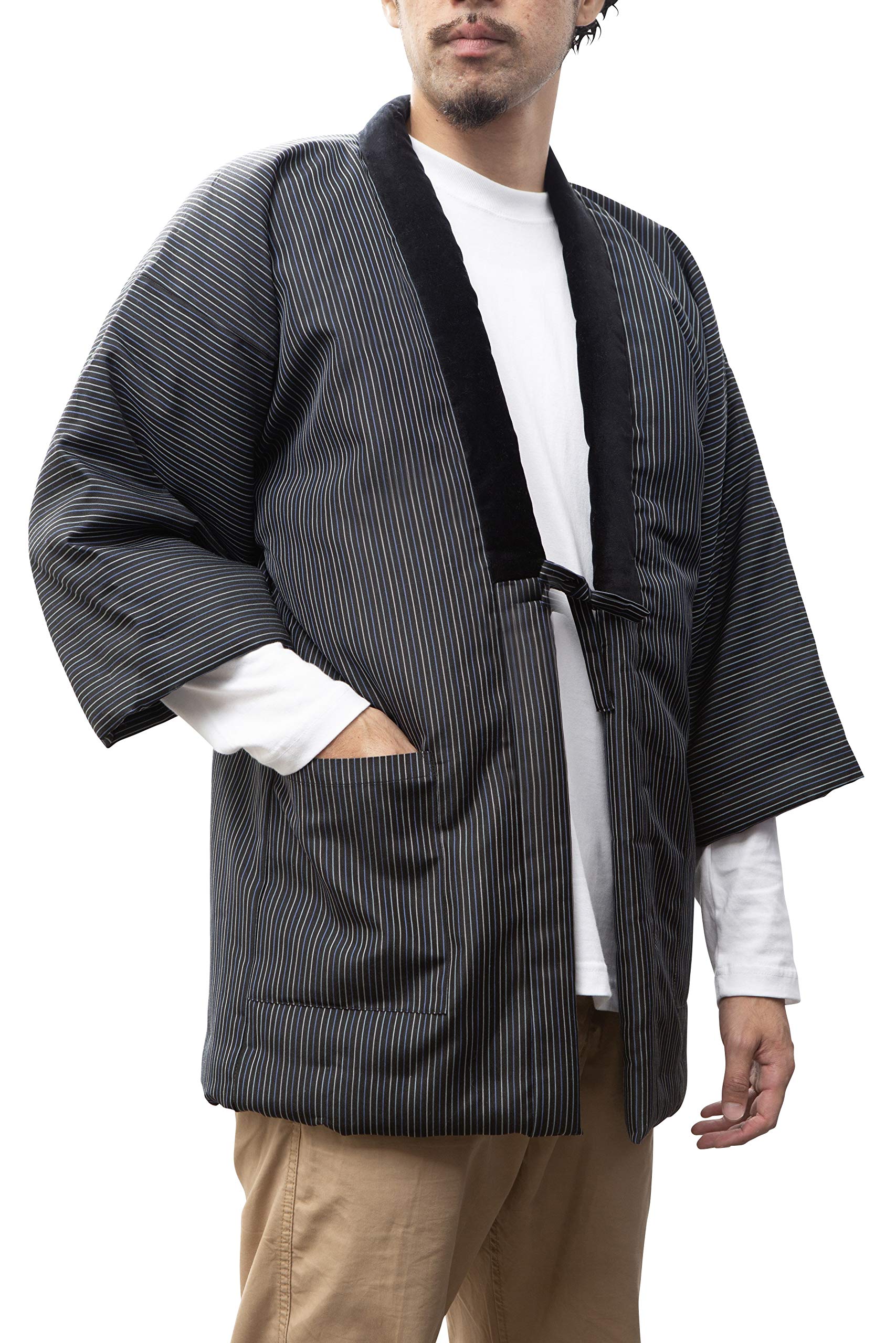 【送料無料】綿の郷(ワタノサト) 久留米手づくりはんてん紳士用・日本製・中わた綿（cotton）入り 色：..