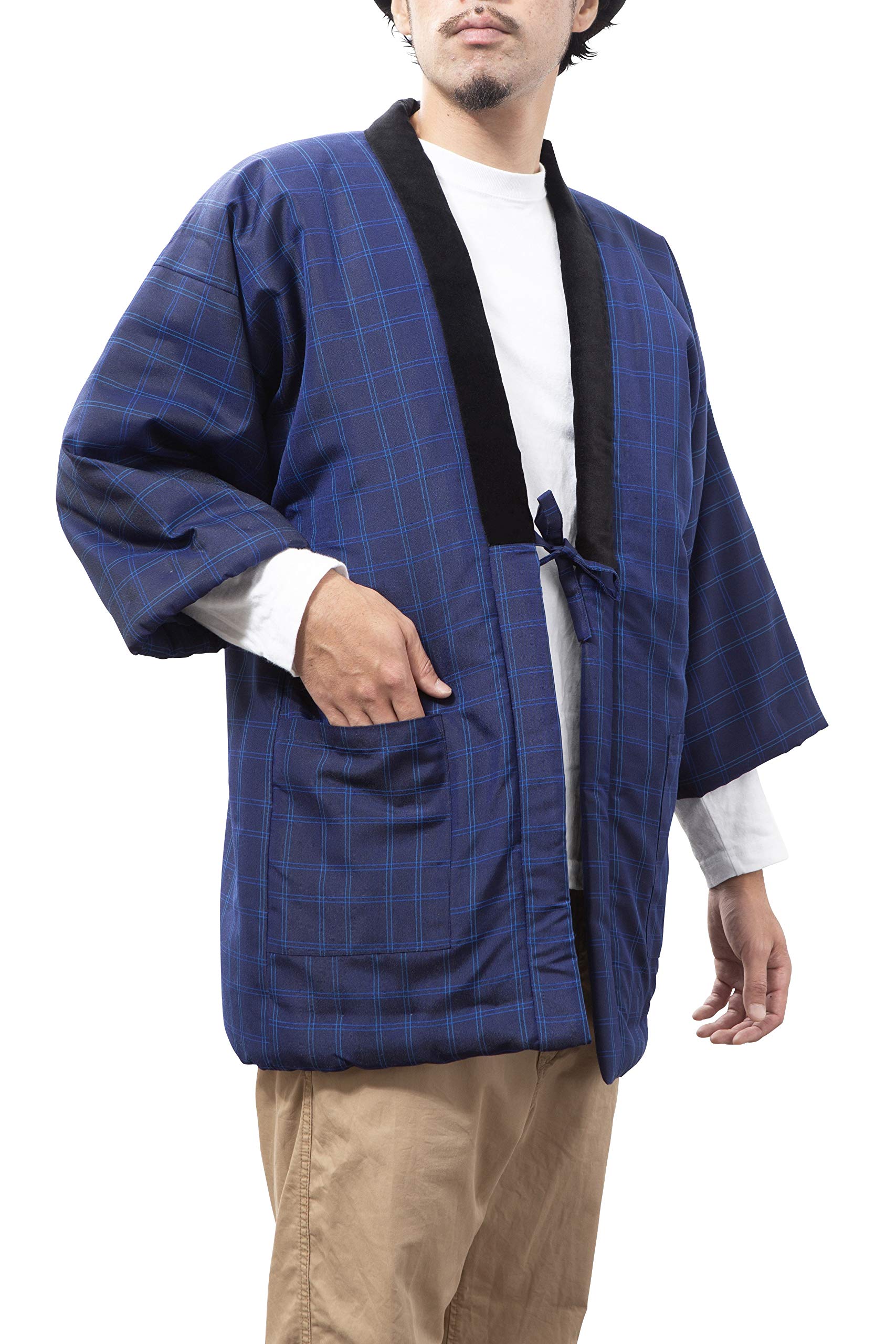 【送料無料】綿の郷(ワタノサト) 久留米手づくりはんてん紳士用・日本製・中わた綿（cotton）入り 色：..