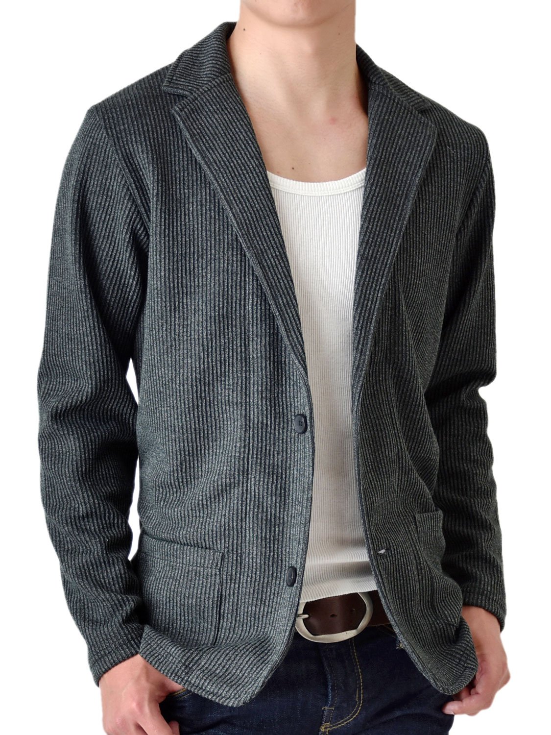 【送料無料】(アローナ) ARONA ジャケット メンズ シャドーストライプテーラードジャケット ストレッチ ブレザー ゴルフ ゴルフウェア メンズ/YC 色：B31チャコールレギュラー丈、サイズ：LL