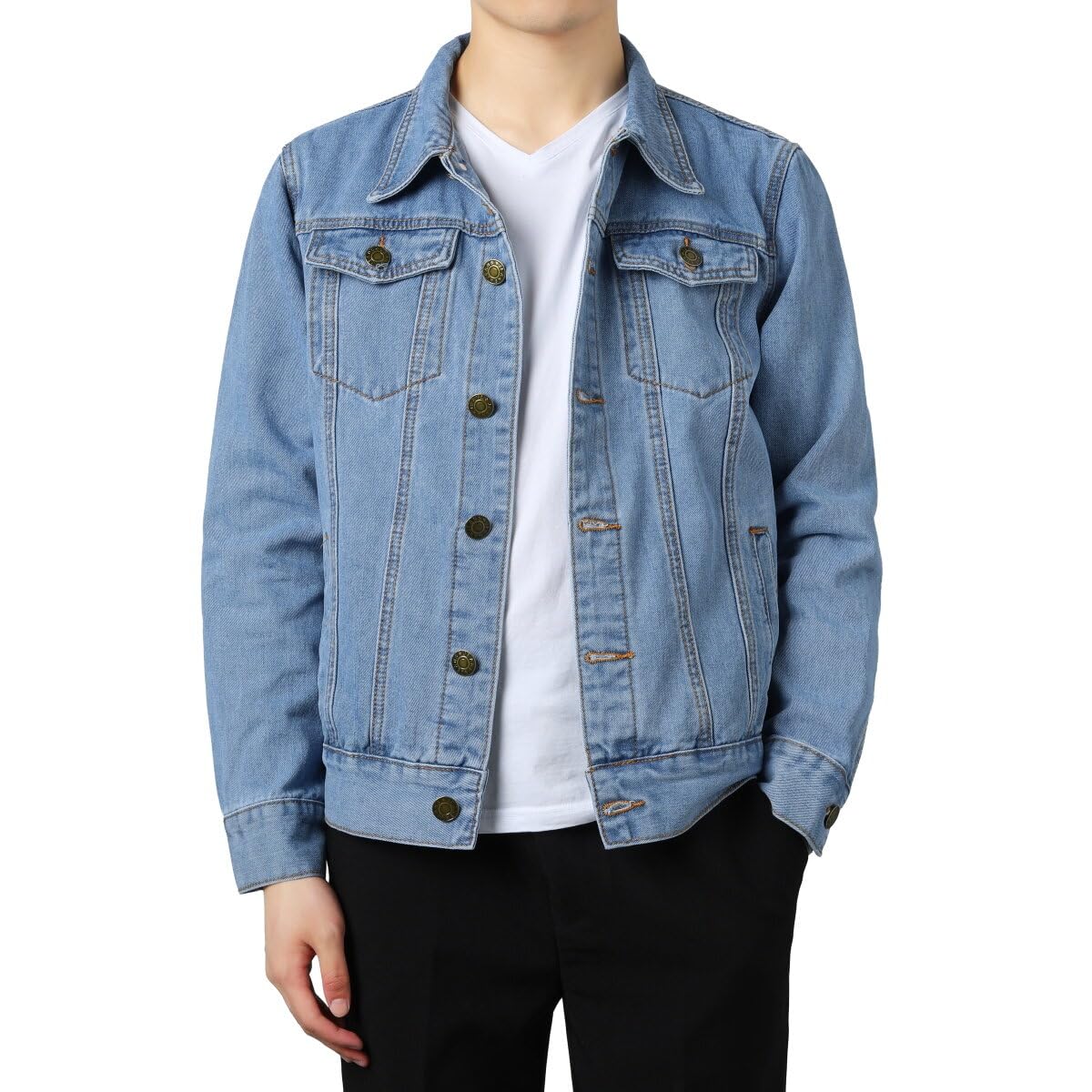 【送料無料】[CEEN] メンズ デニムジャケット スリム ジージャン カジュアル コート Gジャン おしゃれ ..