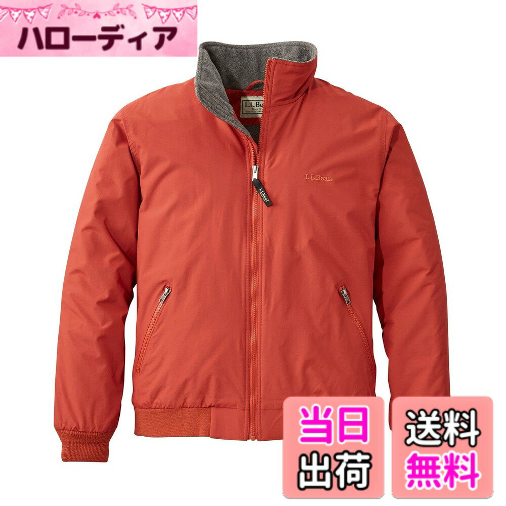 【送料無料】[エルエルビーン] メンズ ウォーム・アップ・ジャケット、フリースの裏地付き 色：Rust Orange、サイズ：L