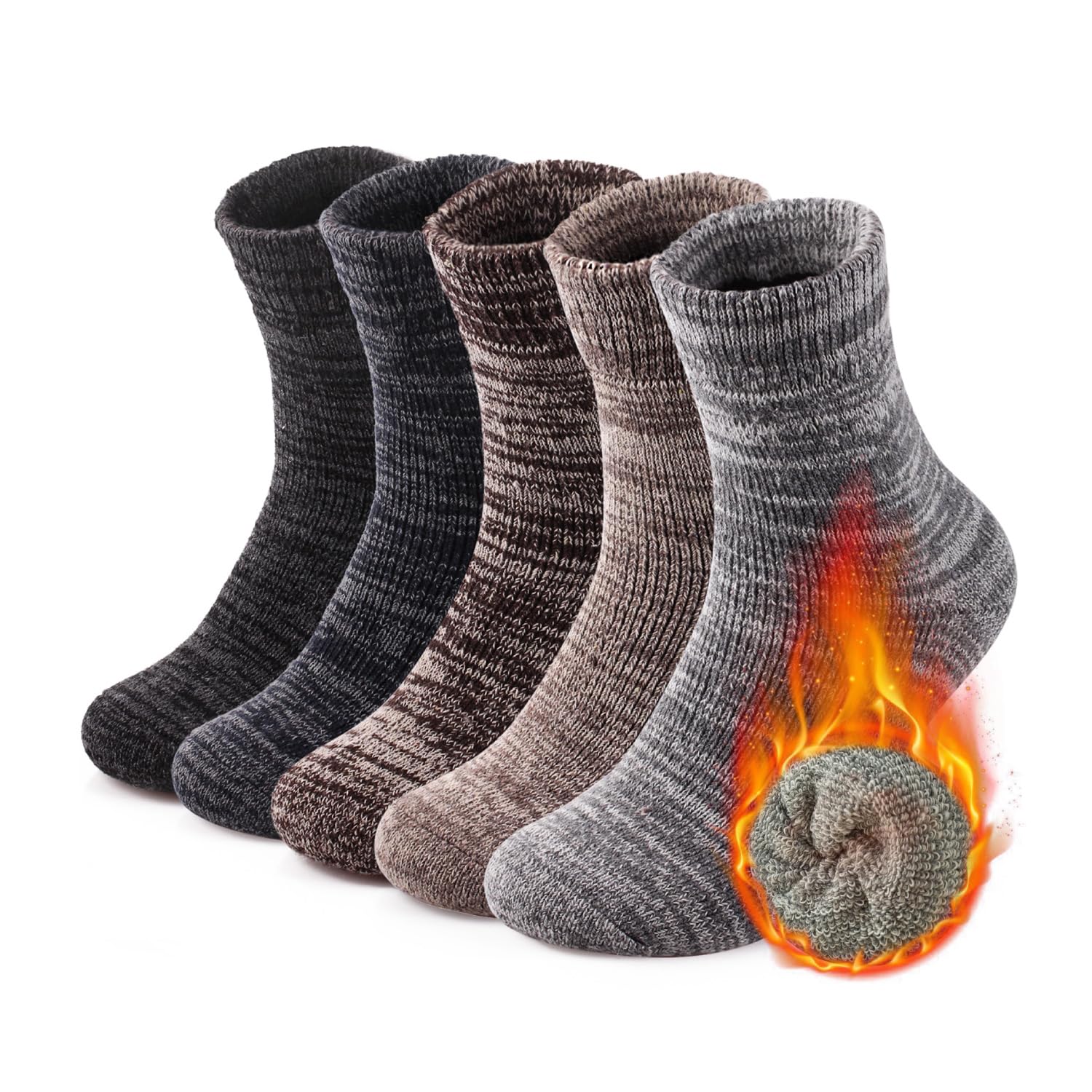 【送料無料】[konciwa] 靴下 メンズ 冬 厚手 防寒 あったか温暖力 スキー 足底クッション編み くつした..