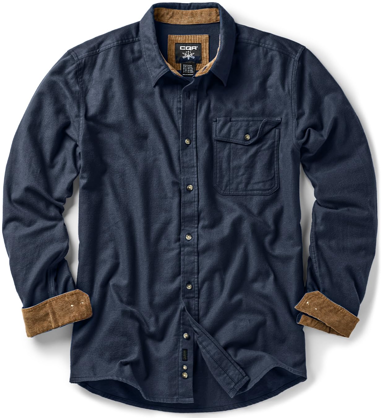 【送料無料】[CQR] シャツ 長袖 メンズ レギュラーフィット [保温・厚手・耐久性] 春 秋 フランネル チ..