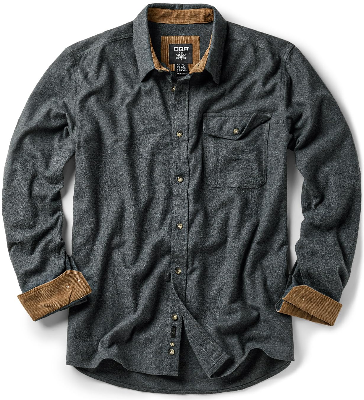 【送料無料】[CQR] シャツ 長袖 メンズ レギュラーフィット [保温・厚手・耐久性] 春 秋 フランネル チ..