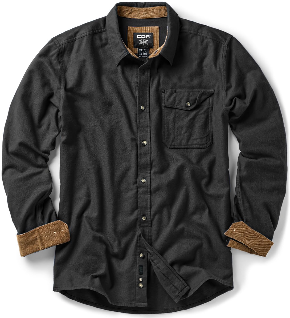 【送料無料】[CQR] シャツ 長袖 メンズ レギュラーフィット [保温・厚手・耐久性] 春 秋 フランネル チ..