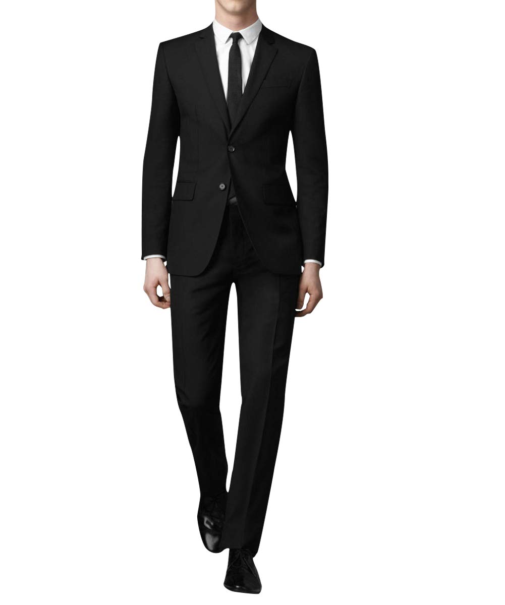 【送料無料】[YFFUSHI] スーツ メンズ 上下セット 二つボタン ビジネススーツ スリム 黒 グレー ネイビ..