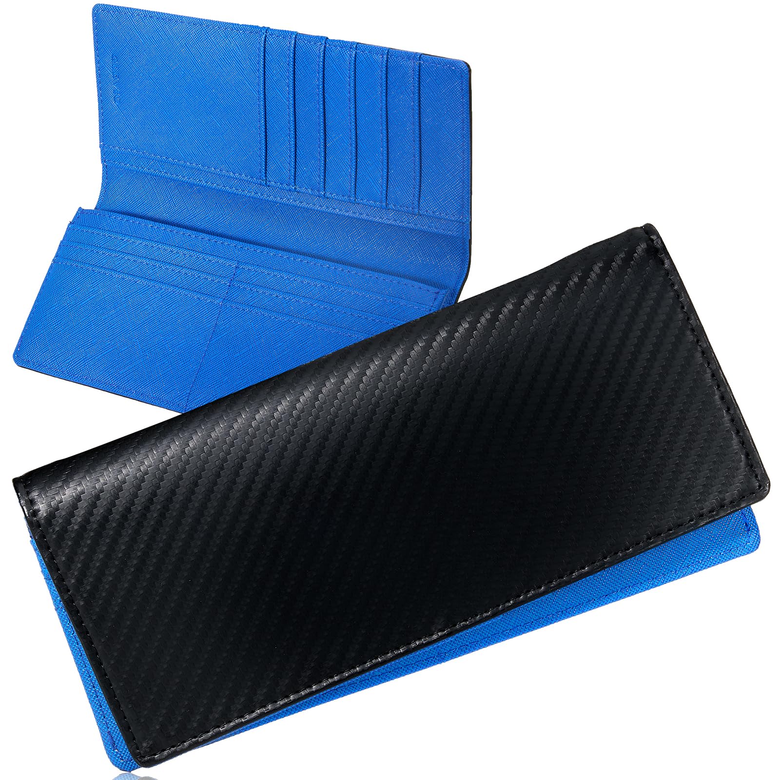 商品情報商品の説明主な仕様 【美しく、丈夫でしなやかなカーボンレザー メンズ長財布】品位ある光沢感と落ち着いた色合いの中に、ワンランク上の格好良さを感じさせる”カーボン”。耐久性にも優れ、しなやかさもあるため、丈夫で使いやすいと定評がある。まさしくワンランク上のメンズにふさわしい財布と言える。【スタイリッシュにカッコよく決まる】シックで高級感あふれるカーボンデザインを財布に取り入れることは重要である。財布に求められるものは、機能性とデザイン性だ。会計時に取り出す財布の持つ表情は、ビジネス・プライベートを問わず、持ち主の印象に影響を及ぼす。薄暗いデザインで丸く太ったパンパンの財布よりも、シックなブラックでスタイリッシュに決まるシャープな財布を使用することをお勧めする。財布一つ変えるだけで、周囲の視線や印象は驚くほど変わるものだ。【長く使い続けられる信頼ある素材】カーボンはもともと自動車製造のために開発されたものだ。しなやかなコシを持ちながらも、耐摩耗性、耐光性、耐熱性にも優れている。さらに汗や水などに晒されてもしっかりグリップする特性を持つため、極限状態での走行を前提としているスポーツカーにも採用されている。カーボンの丈夫さはそれほどまでに信頼されているのだ。【内装にそれぞれの表情を】落ち着いた大人の高級感をコンセプトに内装を3種類用意した。内装は外装のカーボンとは異なり、キメの細かさに定評があるタイガ加工に設計。同じ財布でも加工方法を変えることで違った味のある表情になるのが財布の面白いところだ。【商品スペック】■収納：札入れ×1,小銭入れ×1,カードポケット×12,フリーポケット×2/■サイズ：縦9.5cm×横19.5cm×幅2.3cm