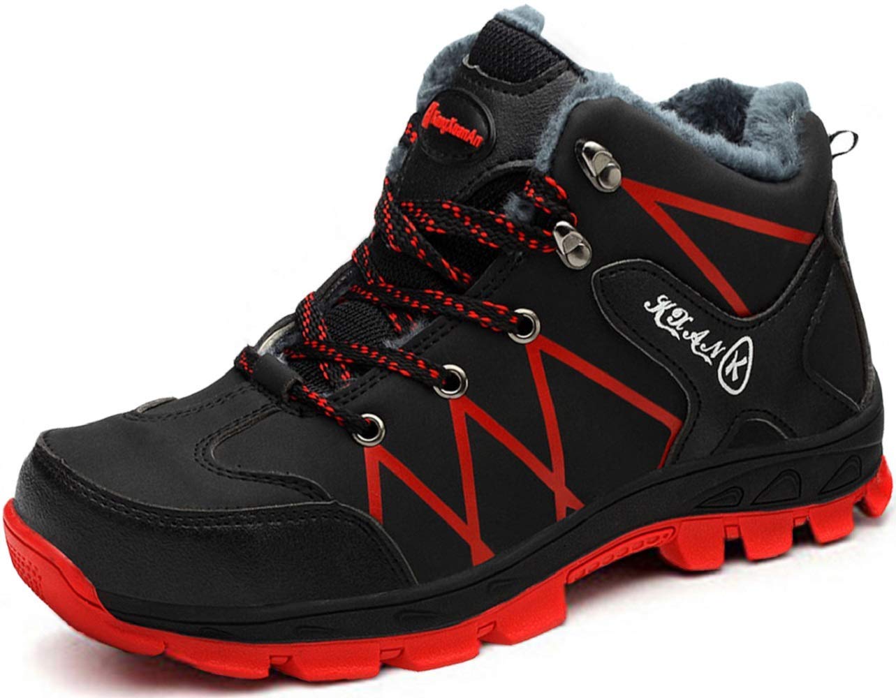 【送料無料】[ブルーポメロ] 安全靴 ハイカット あんぜん靴 作業靴 メンズ 防寒 黒 通気 滑り止め 耐油 裏起毛タイプ 色：997ブラック、サイズ：27 cm