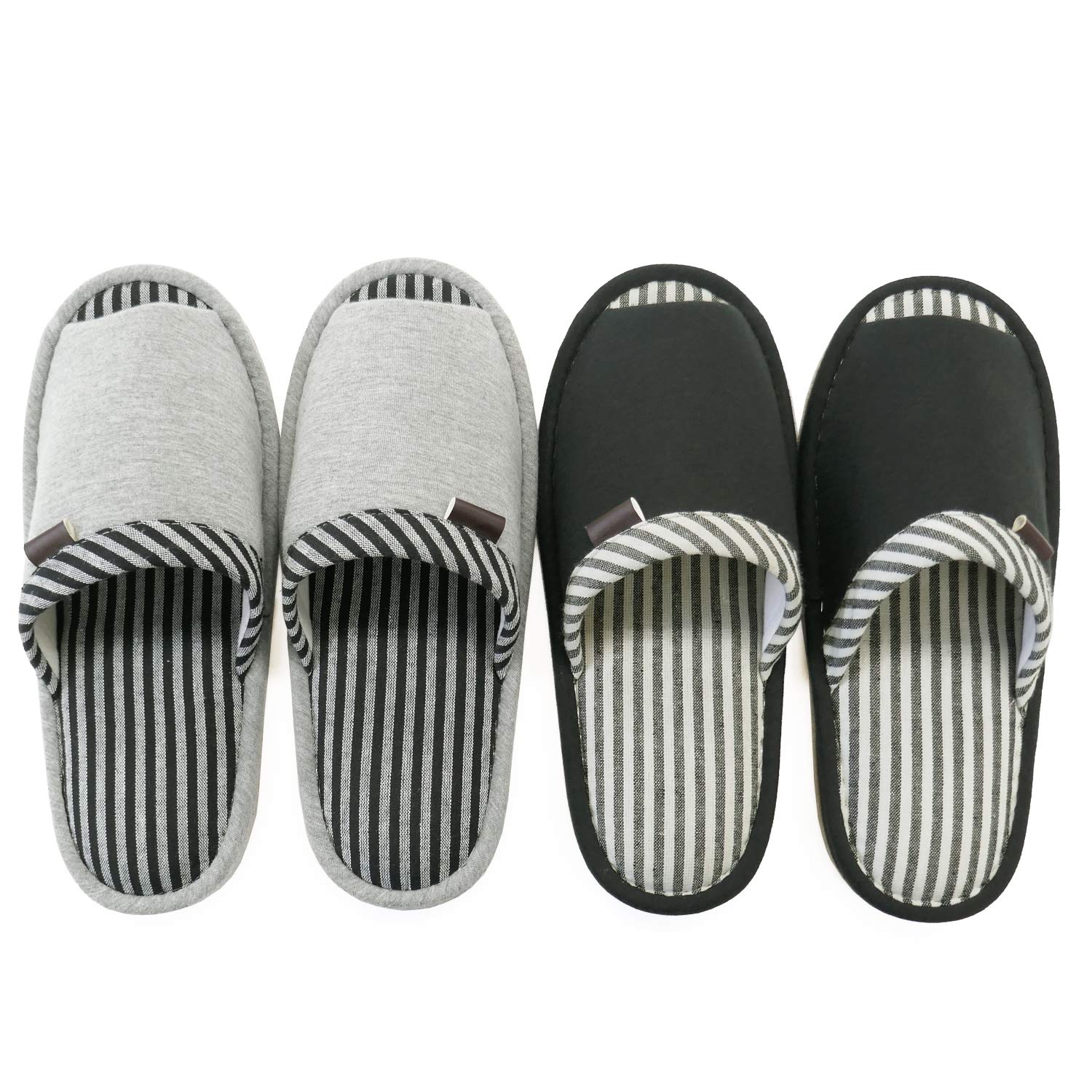 【送料無料】[オクムラ] 大きいサイズ俺のスリッパ29cmまでモノトーンカフススリッパ2足セット 色：ブ..