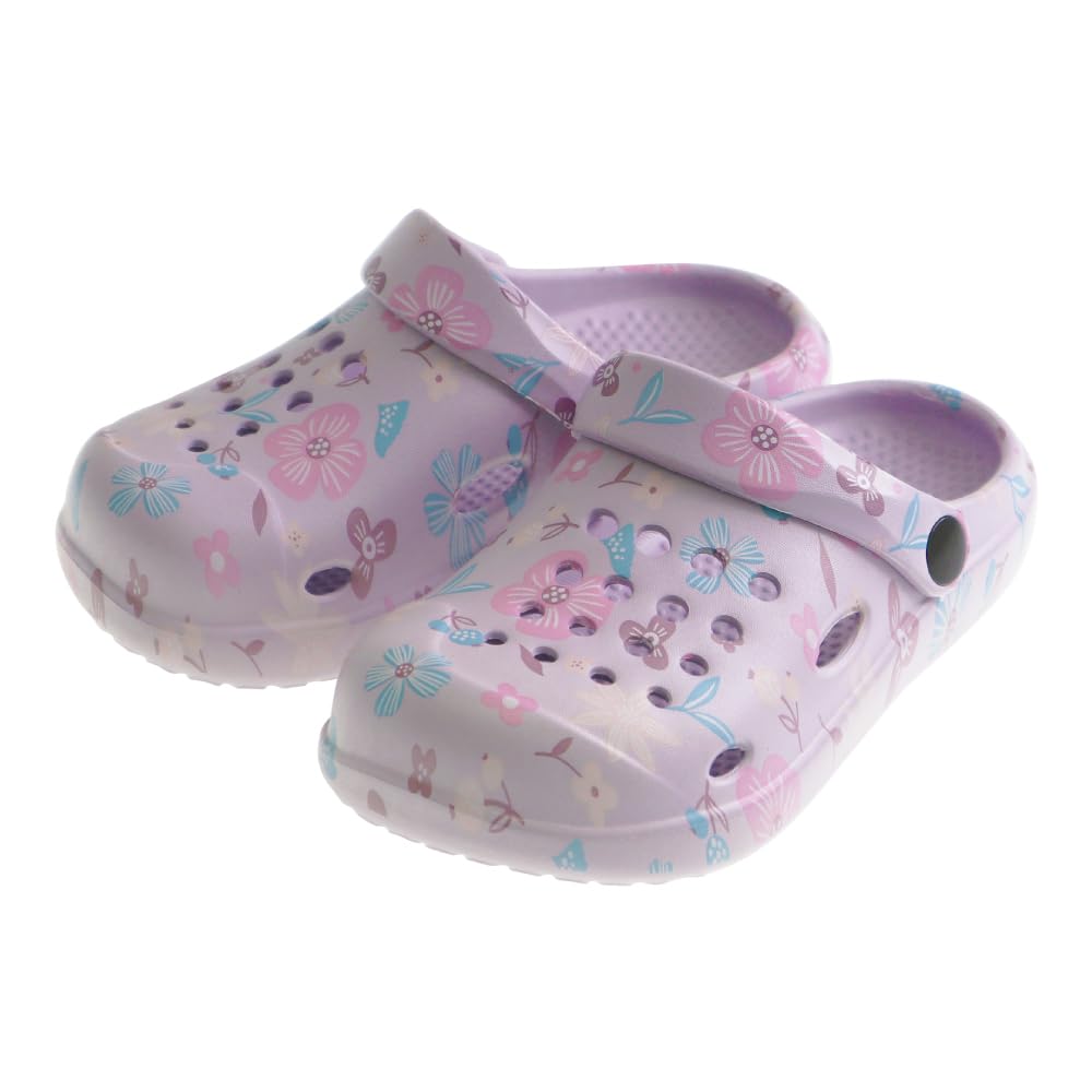 【送料無料】[FASPROJECT] 2way クロッグ サンダル (キッズ) 男の子 女の子 ボーイズ ガールズ 子ども ジュニア 軽量 防水 eva サボサンダル 前とじ つっかけ SY-21195 21196 色：【女の子】パープル、サイズ：18 cm