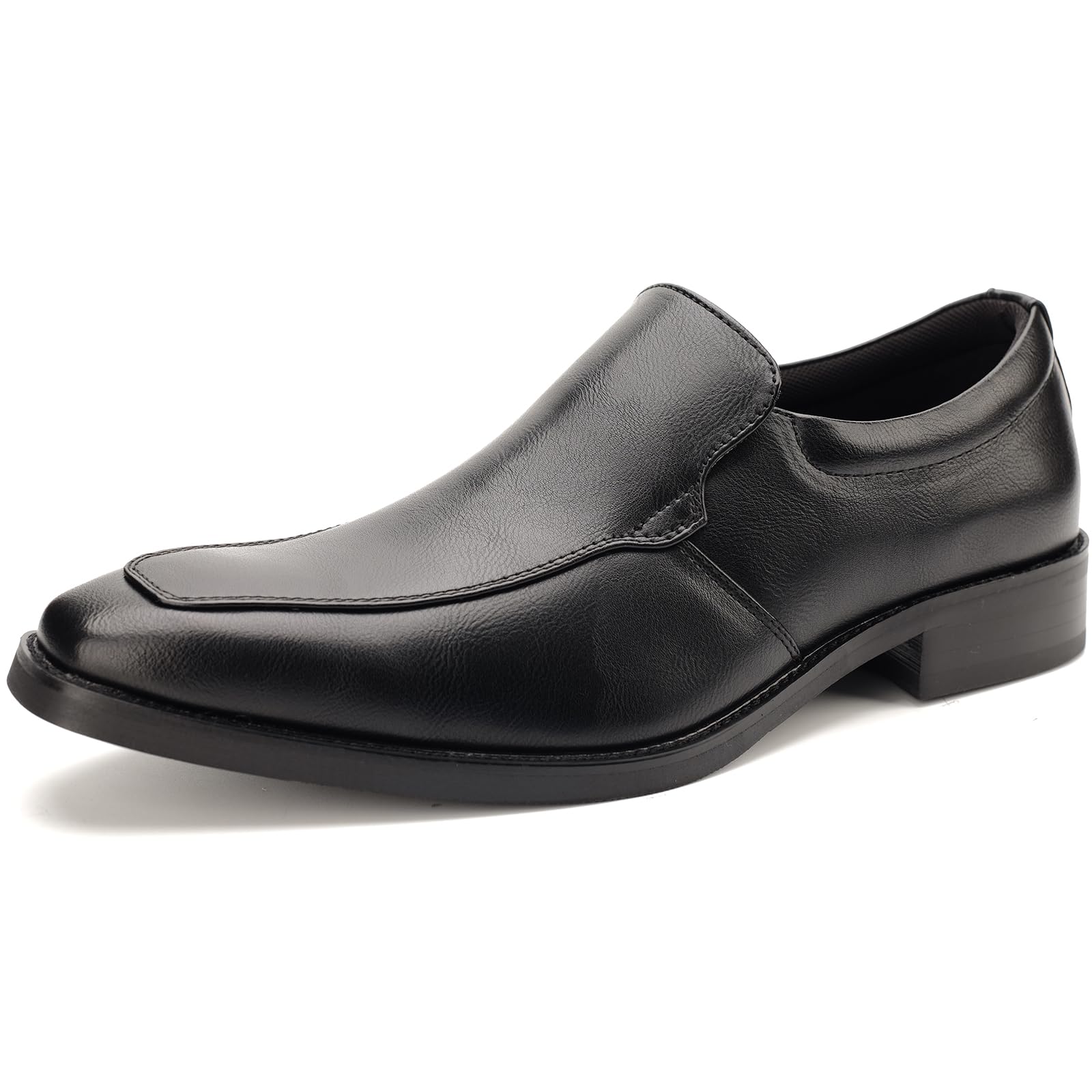 【送料無料】[KIXSTAR] ビジネスシューズ メンズ 紳士靴 メンズ ローファー スリッポン ドレスシューズ 防滑 色：ブラック、サイズ：25 cm 3E
