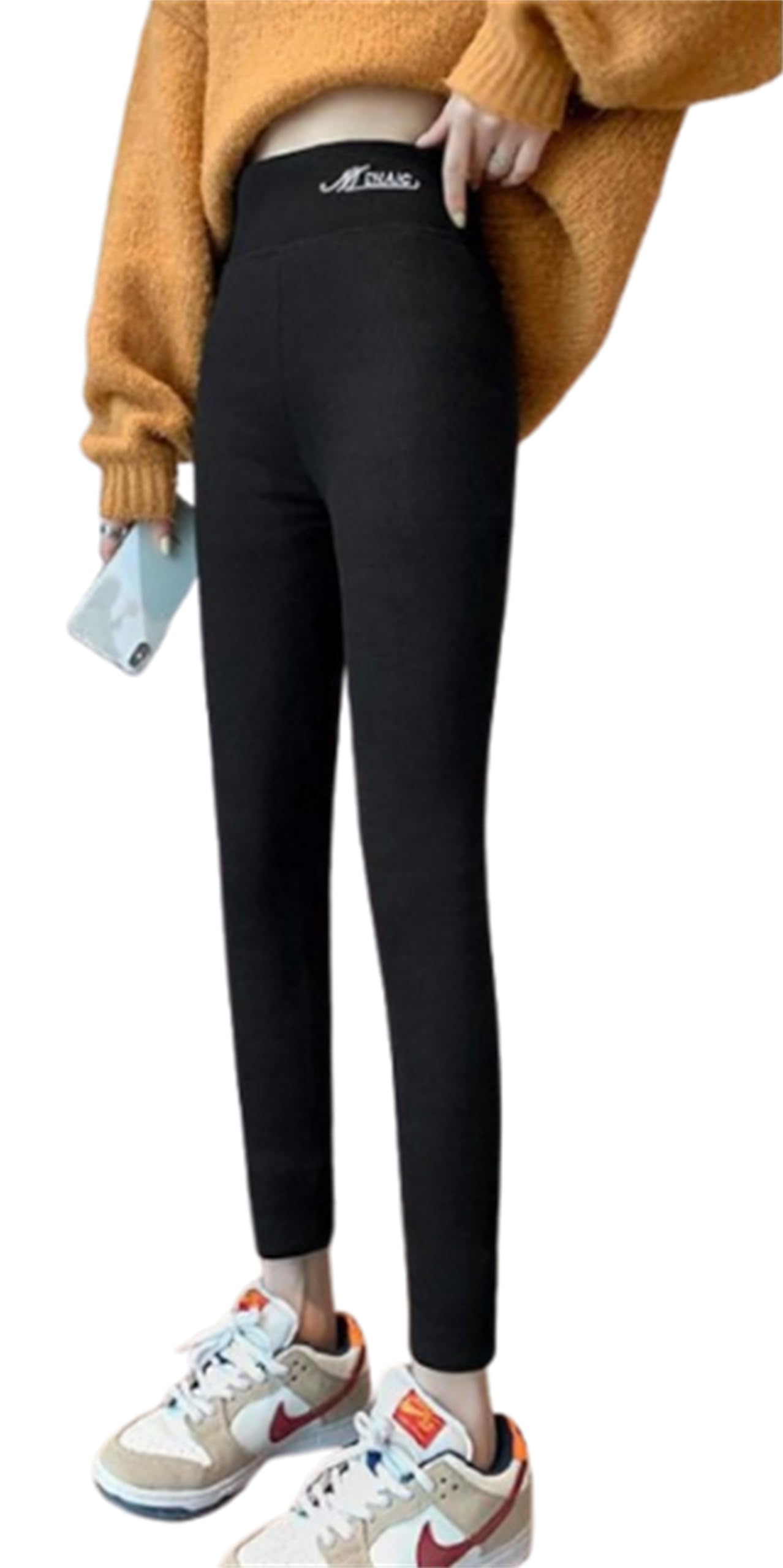 【送料無料】[kisetsumate] 裏起毛 レギンス レディース トレンカ 裏ボア インナー タイツ 美脚 ヒートレギンス 暖かい 防寒 レギンスパンツ 冬 ルームウェア 部屋着 厚手 極暖 ボトムス ストレッチ 動きやすい おしゃれ 着痩せ 人気 色：ブラック、サイズ：XL