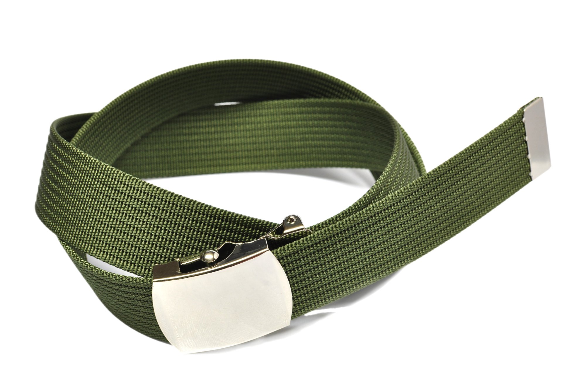 【送料無料】[KASAJIMA] 32mmナイロンローラー作業ベルト 細めで丈夫 ワークベルト 男女兼用 調整かんたんGIベルトタイプ 選べる10色 色：モスグリーン、サイズ：L