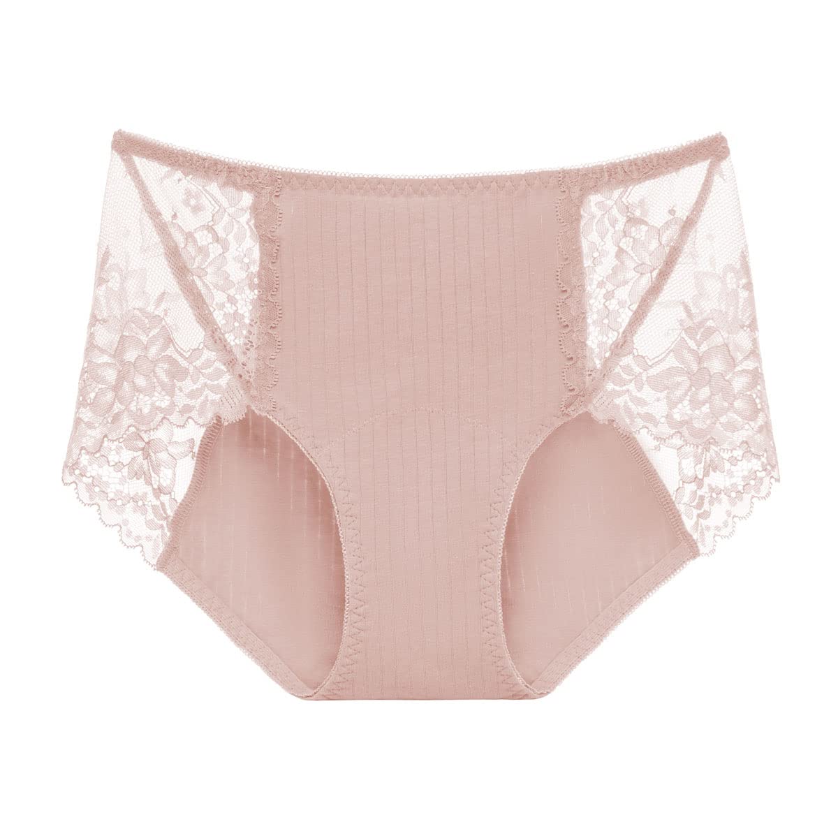 【送料無料】[Karly Shop] 生理用ショーツ サニタリー 綿 深ばき すっぽり 通気性 吸水 安心 防水布 もれない コットン 花柄レース おしゃれ s609 色：ピンク、サイズ：XL