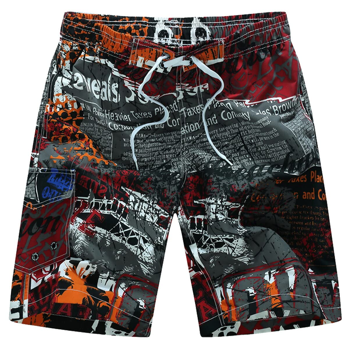 【送料無料】[Karly　Shop] メンズサーフパンツ 水着 海パン 短パン メッシュインナー付き 通気速乾 ポ..