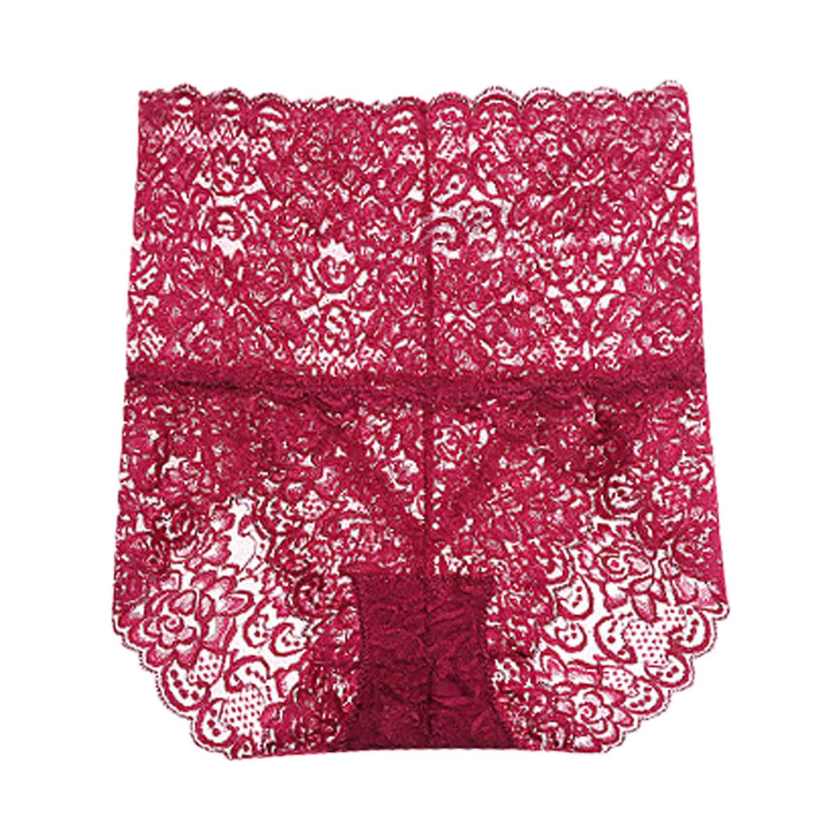 【送料無料】[Karly　Shop] ハイウエスト 総レースショーツ レディース ひびきにくい すっぽり 深ばき ..