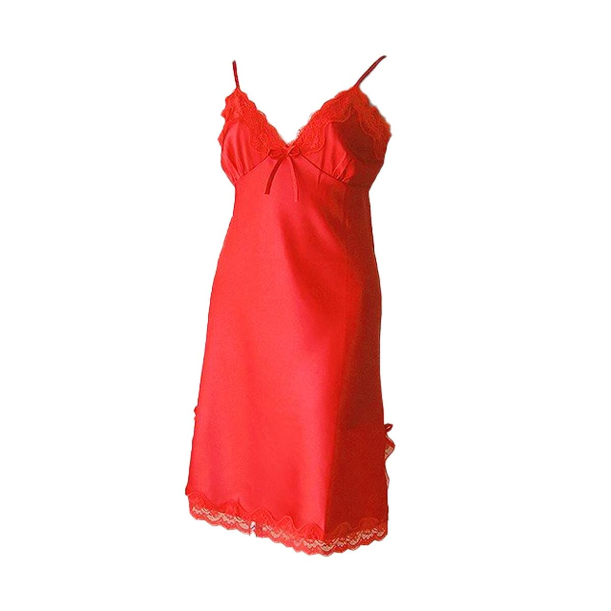 【送料無料】[Karly　Shop] スリップ ランジェリー ベビードール ペチコート セクシー ひざ上丈 サテン..