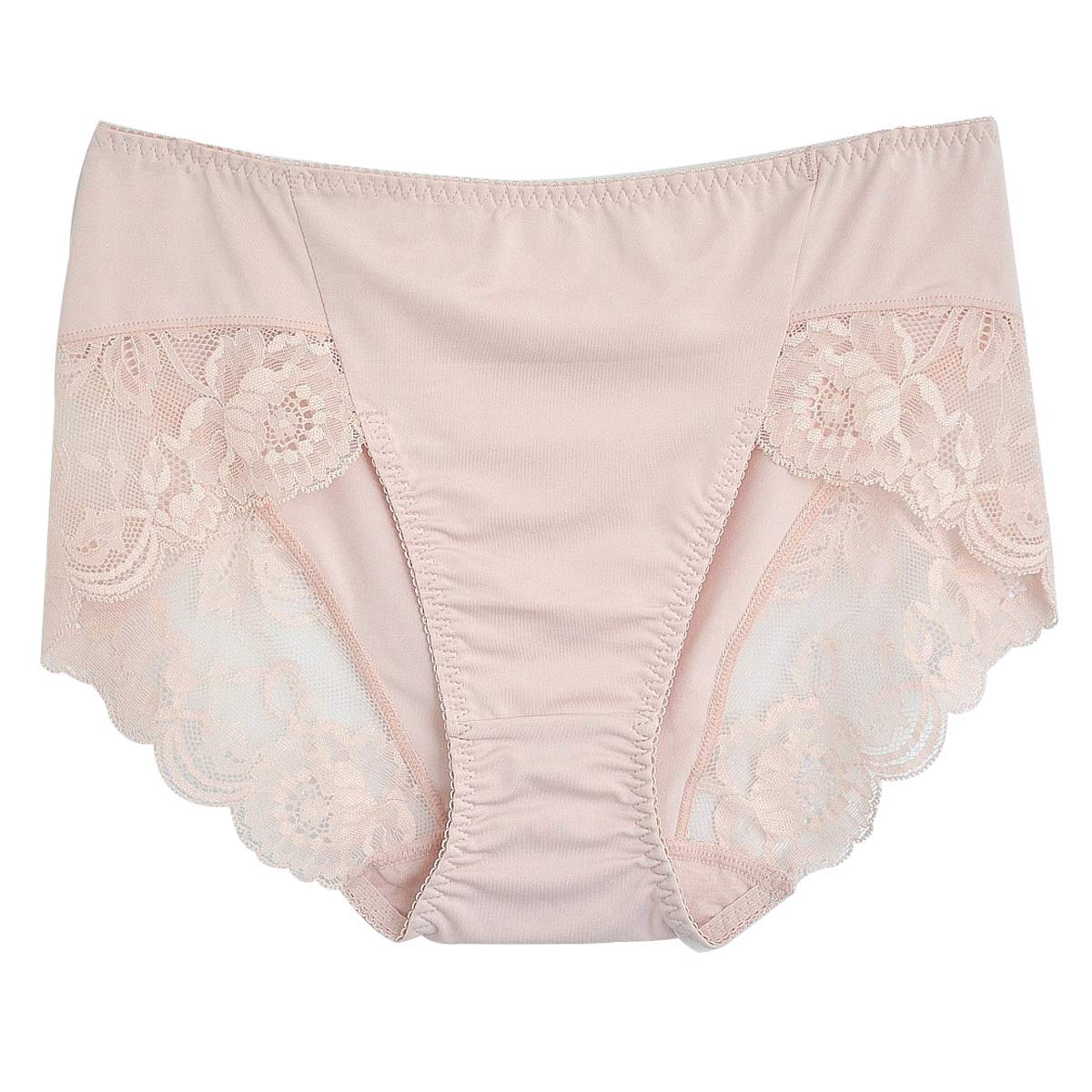 【送料無料】[Karly Shop] ショーツ スタンダード レディース すっぽり ストレッチ レース 大きいサイズ ツルツル さらさら エレガント s704 色：ピンク、サイズ：3L