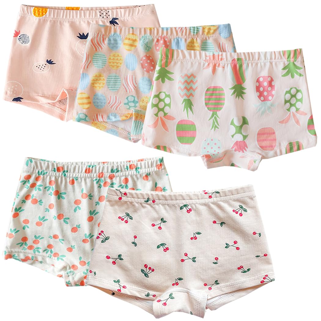 【送料無料】[kalavika] パンツ 女の子 ショーツ 女児 5枚セット 90～140cm ボクサーショーツ キッズ 綿 コットン ショーツ ガールズ インナーパンツ 100 110 120 130 子供 パンツ 幼児 小学生 下着 保育園 幼稚園 色：セットH、サイズ：110