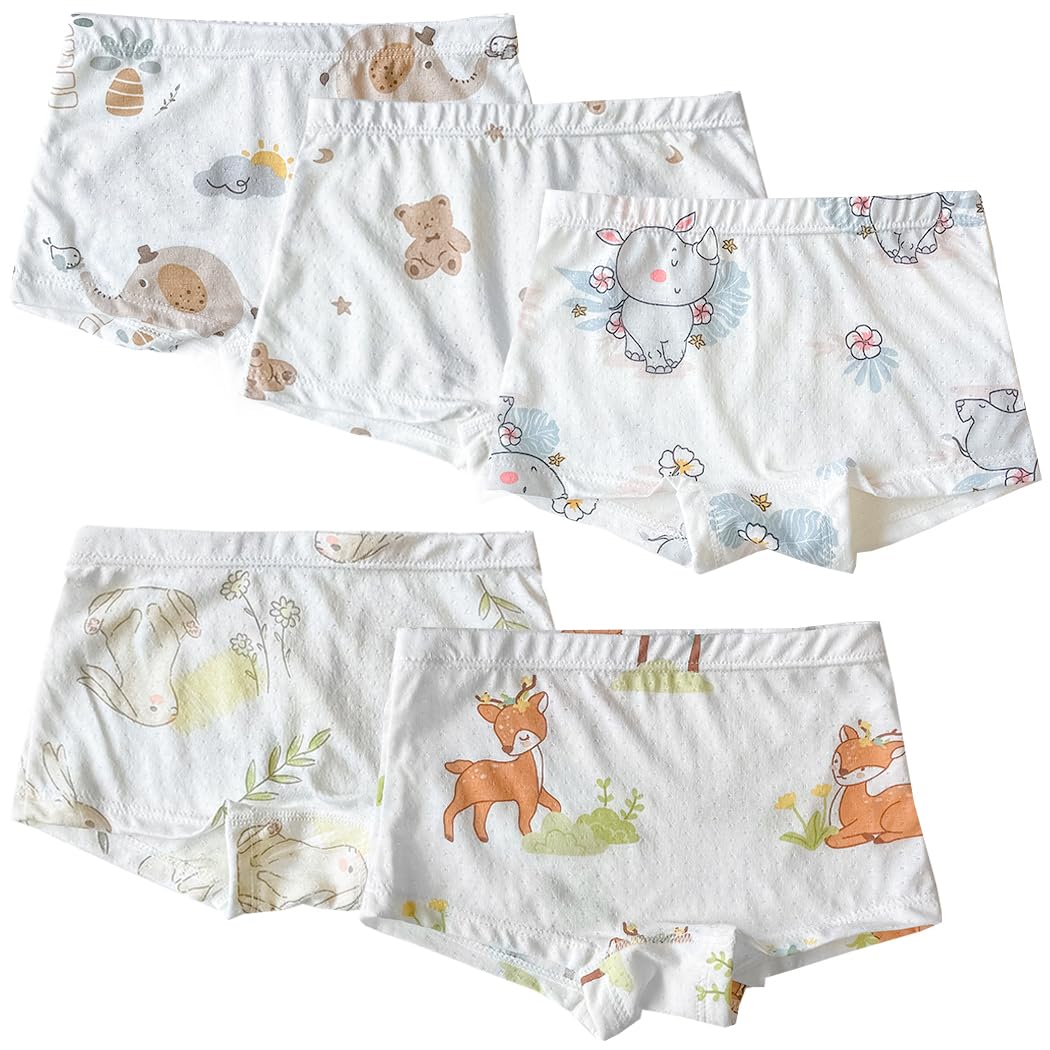【送料無料】[kalavika] パンツ 女の子 ショーツ 女児 5枚セット 90～140cm ボクサーショーツ キッズ 綿 コットン ショーツ ガールズ インナーパンツ 100 110 120 130 子供 パンツ 幼児 小学生 下着 保育園 幼稚園 色：セットC、サイズ：110