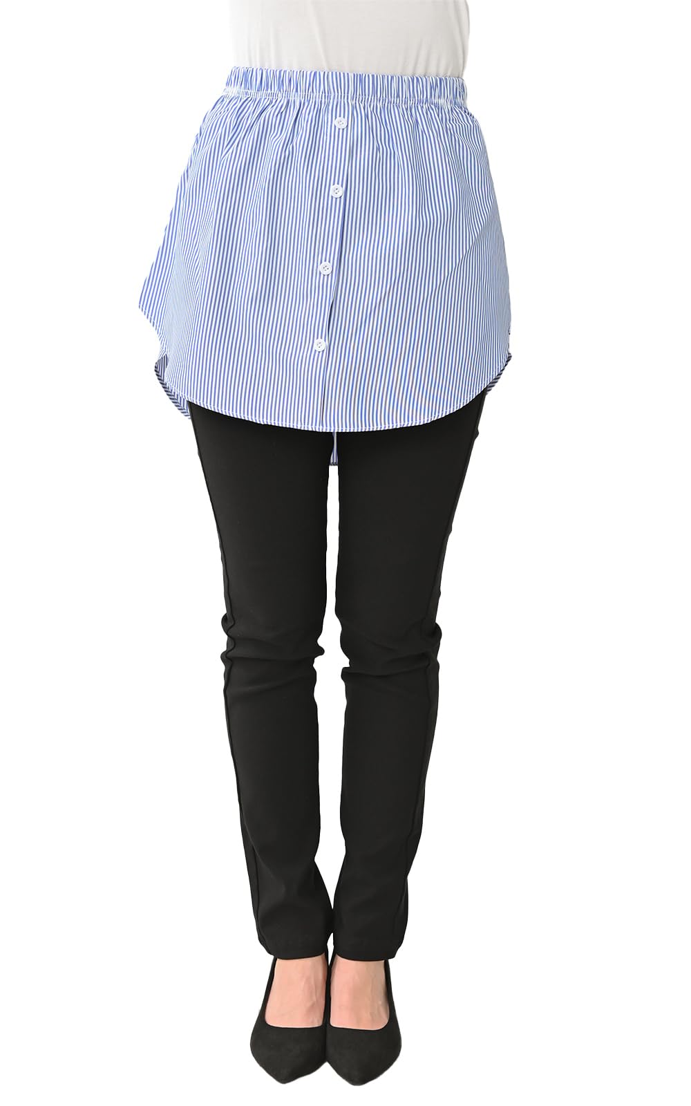 【送料無料】[JANJAM] 大きいサイズ レディース 付け裾 レイヤード ウエストゴム プラスワン雑貨 ヒッ..