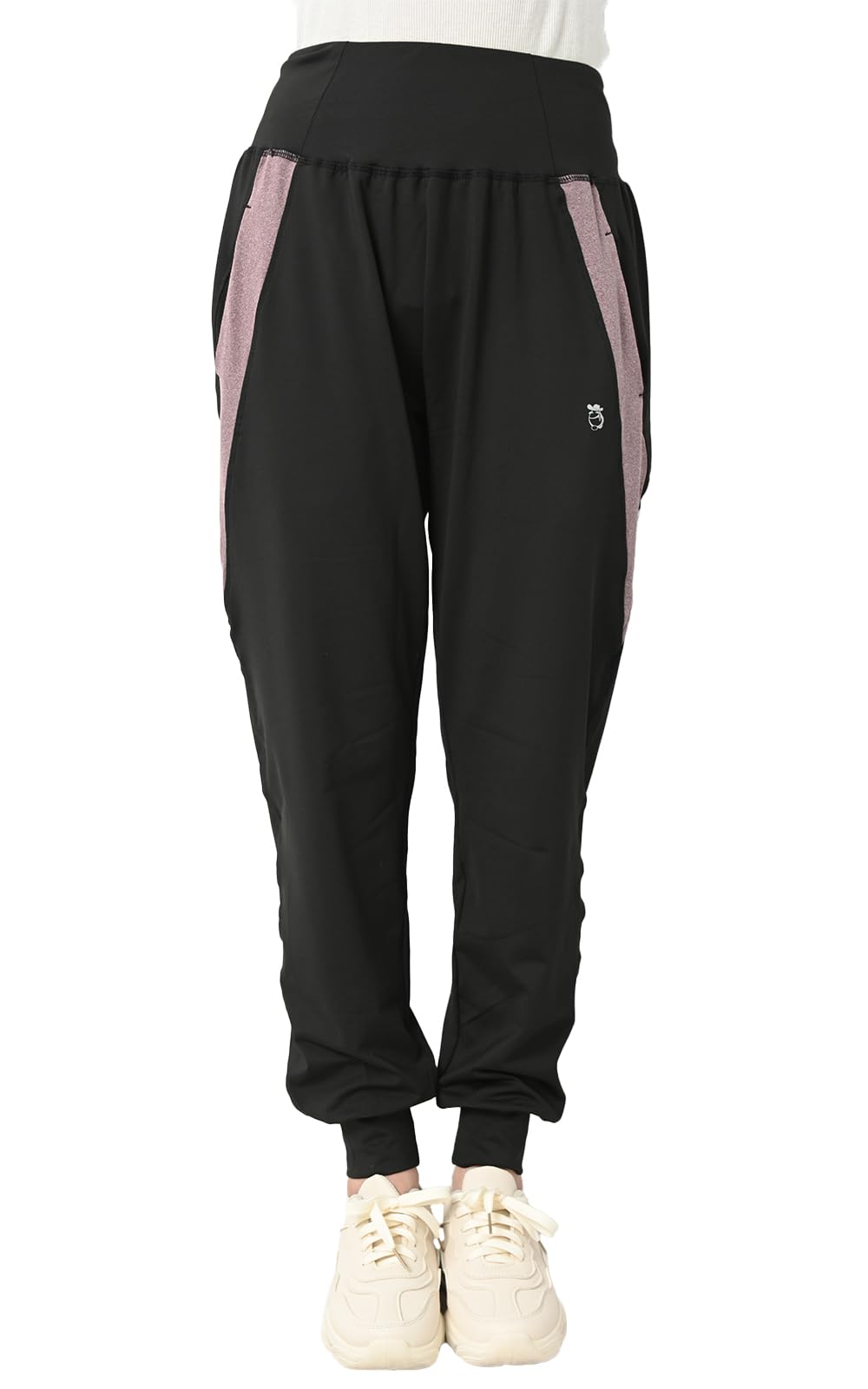 【送料無料】[JANJAM]大きいサイズ レディース ボトムス ジョガーパンツ ポケット 10分丈 スポーツウェア ジムウェア 色：ピンク、サイズ：3L