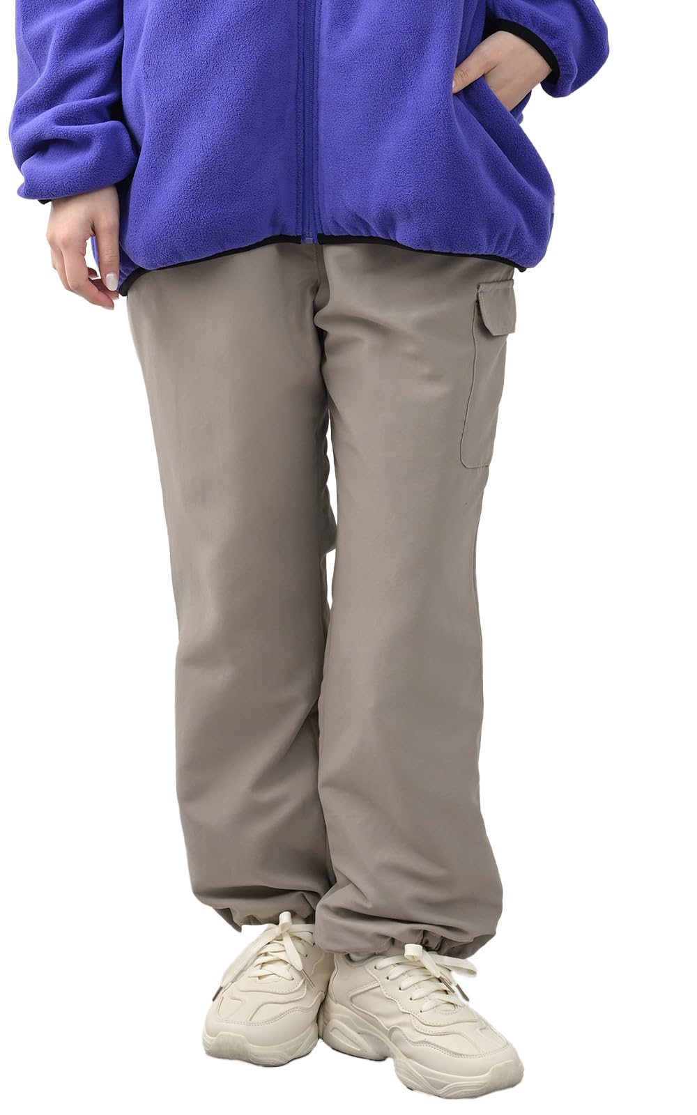 【送料無料】[JANJAM] 大きいサイズ レディース ストレートパンツ 薄中綿 ロング丈 撥水加工 UVカット HEAD スポーツウェア ボトムス 色：ベージュ、サイズ：3L