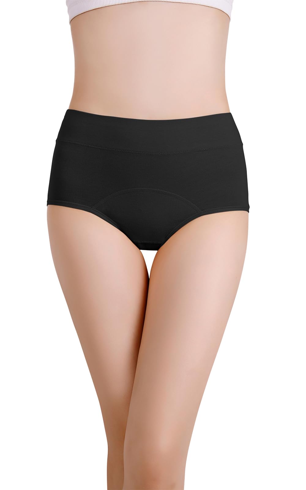 【送料無料】[JANJAM] 大きいサイズ レディース サニタリーショーツ 下着 生理用 無地 カラバリ豊富 インナー 色：ブラック、サイズ：3L