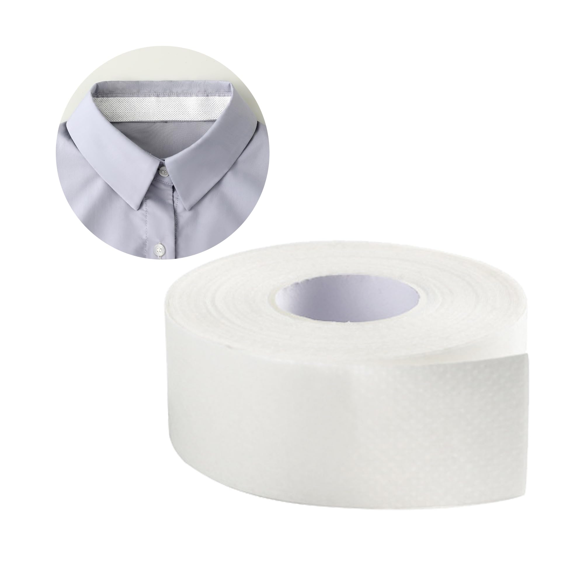 【送料無料】汗取りパッド 衣類用布シール 汗テープ 幅2.5cm 長さ8m よごれガードテープ 汗取りシート 黄ばみ防ぐ ホワイト シャツ ハットライナー 襟 額 帽子 靴擦れ防止 汗吸収 汚れ防止 防臭 あせジミ防止 暑 色：ホワイト、サイズ：長さ：8m、幅：2.5cm、厚さ：1mm