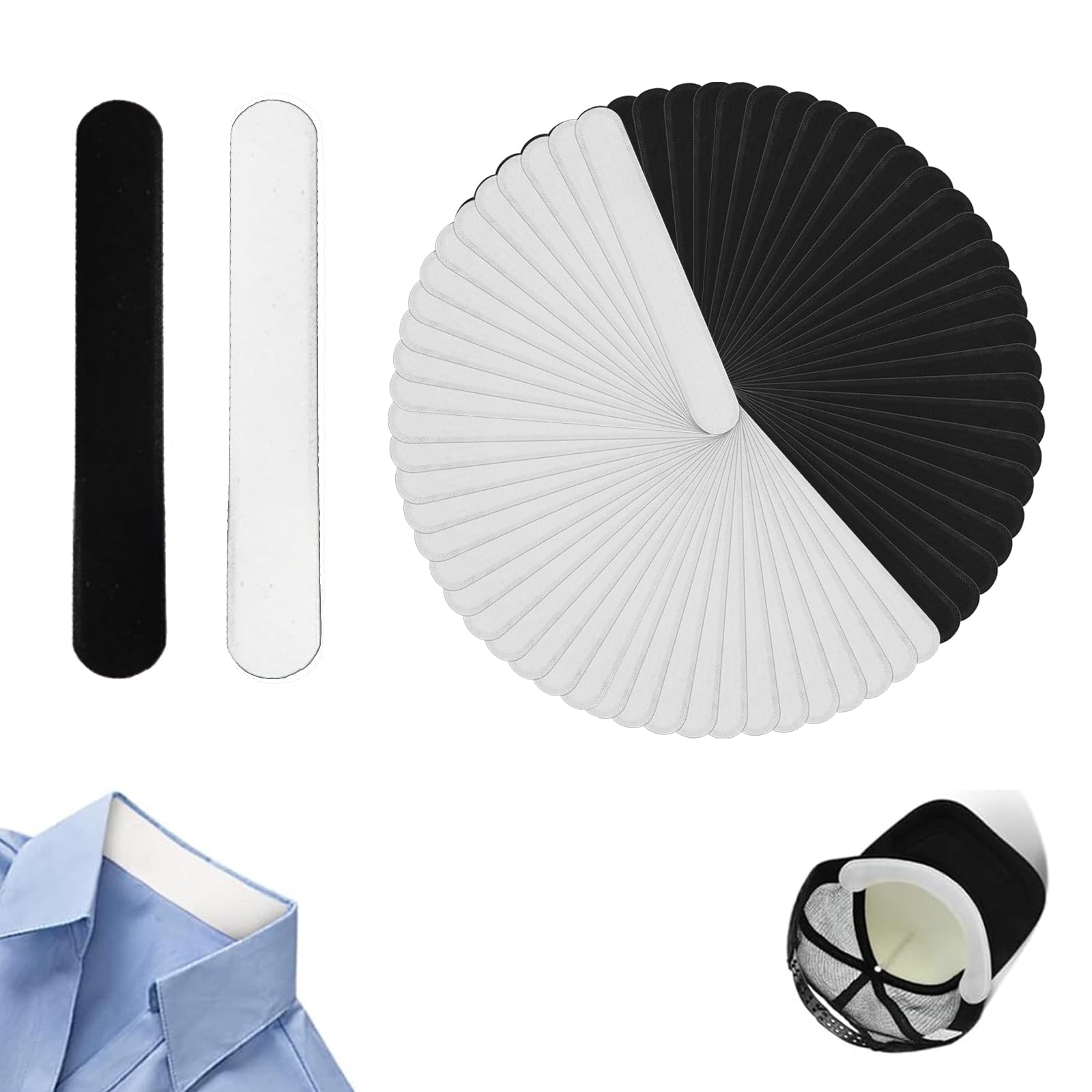 【送料無料】80枚 襟汚れ防止テープ・帽子 汗取りテープ セット 男女兼用 帽子あせとりシート 汗とりシ..