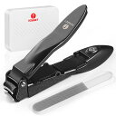 【送料無料】【飛び散り防止】爪切り つめきり 爪カス収集機能付き 高級ステンレス製 切れ味持続 収納ケース&爪やすり付属 男女兼用 手足対応 ギフトに最適 ゴー...