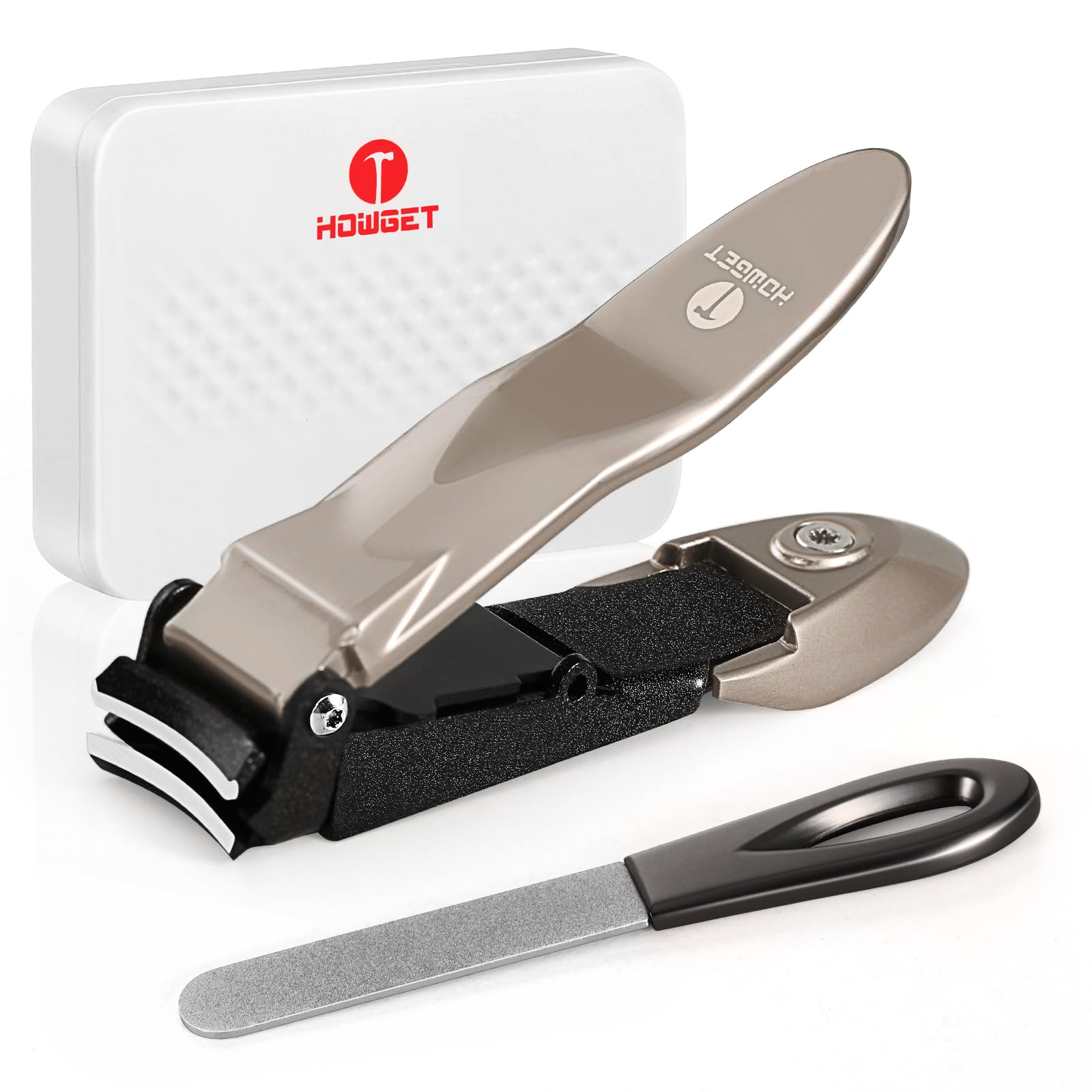 【送料無料】HOWGET 爪切り つめきり 飛び散り防止 切れ味いい 手足用 男女兼用 には 高級爪やすり付き..