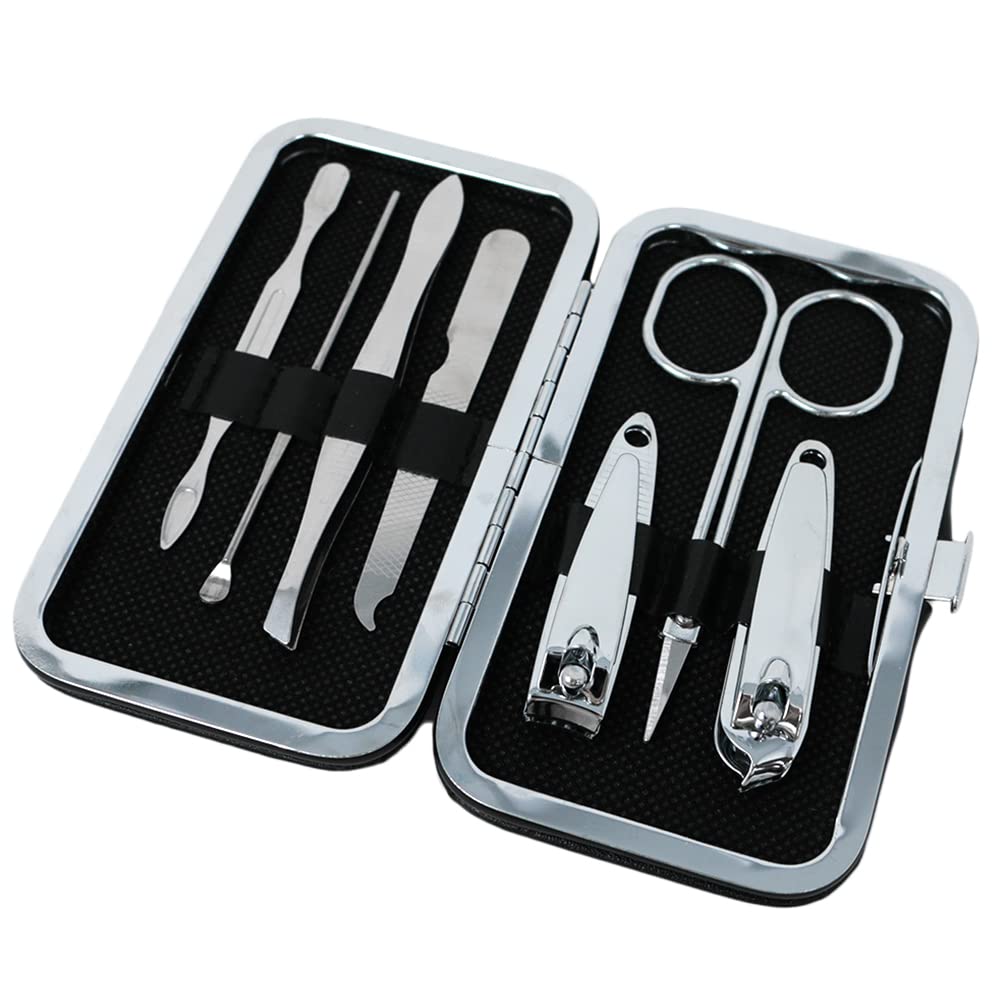 【送料無料】mitas エチケットセット 7点セット ネイルケア 爪切り はさみ 耳かき ピンセット ケース付..