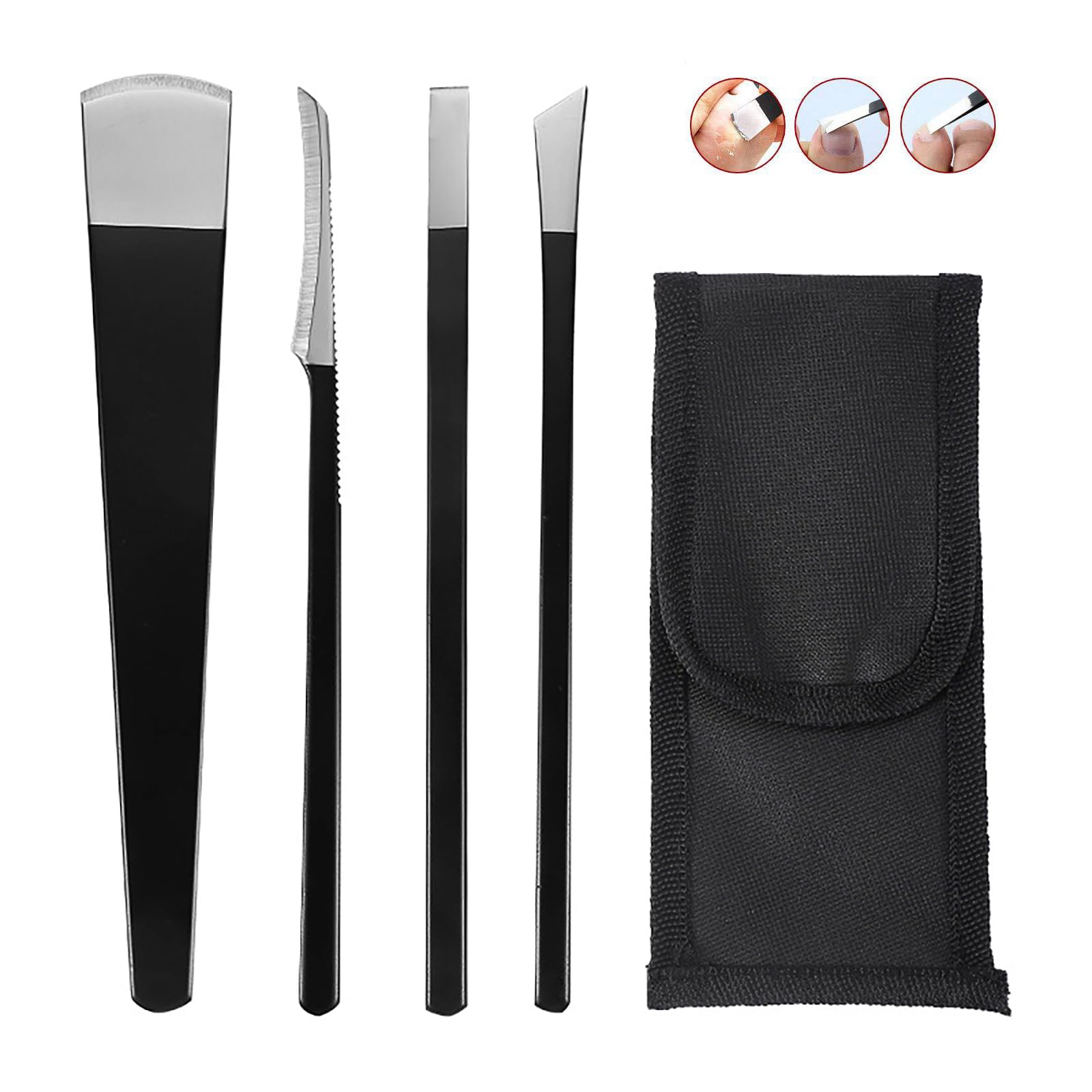 【送料無料】ZMBRIAF ペディキュアナイフ【4個セット】ペディキュアキット 高マンガン鋼 刃ナイフセッ..