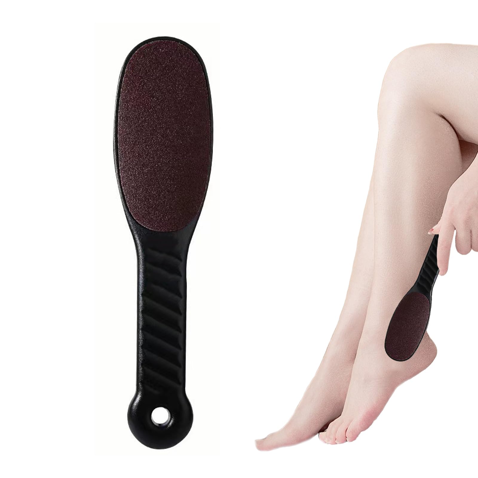 【送料無料】Doyime 角質リムーバー かかと 足 踵 かかとやすり 角質除去 角質削り 粗/細 両面 自宅で簡単 吊り下げ式 色：黒