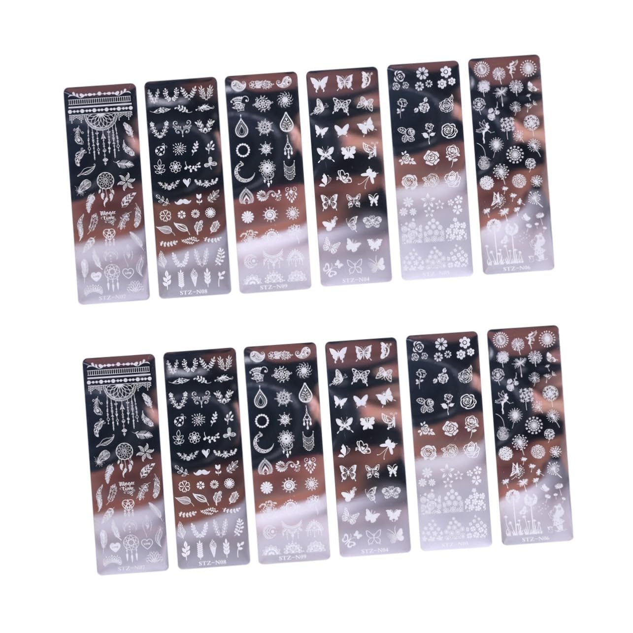 【送料無料】FOMIYES 12 個 ネイル アート 装飾 スタンプ プレート ネイル アート スタンピング マニキ..