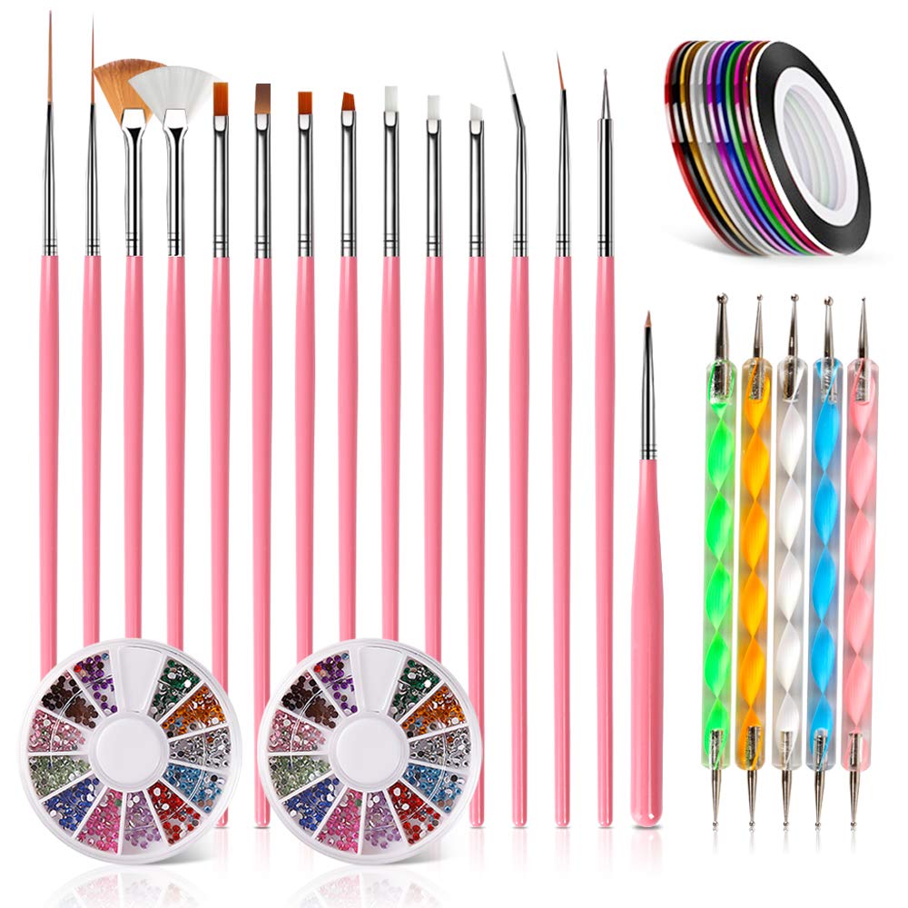 【送料無料】ネイルアートブラシセット ネイルブラシ ネイル筆 ジェルネイルブラシ ネイルアートツール..