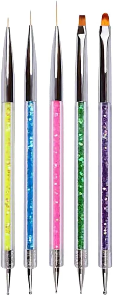 【送料無料】両端ネイルアートブラシ ネイルアート ドットペン ネイルエクステンション ジェルブラシ ..