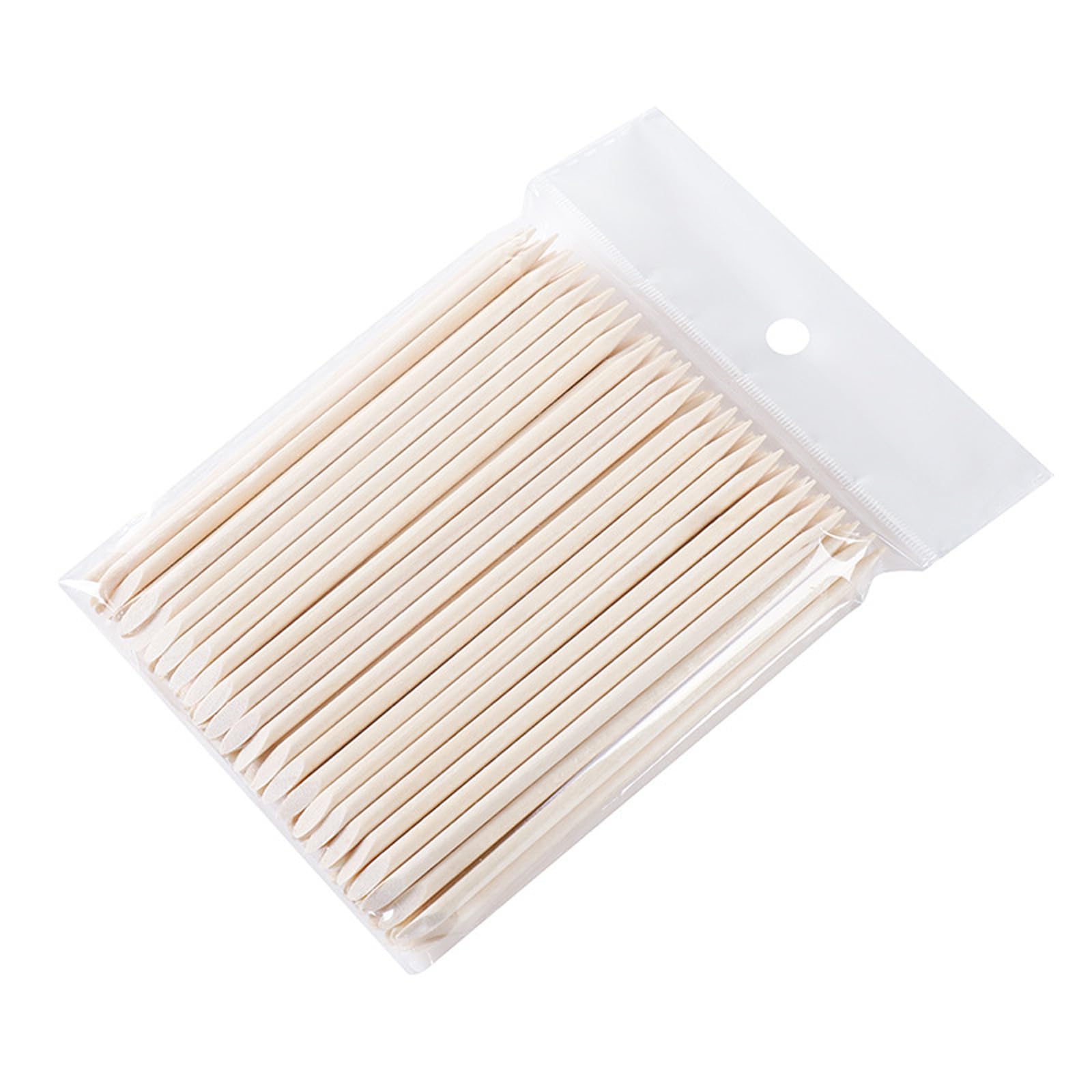 【送料無料】Akkerds 【100本 11.4cm】ウッドスティック ネイル スティック ジェルネイル ネイル用品 甘皮処理 プッシャー 色：原木色