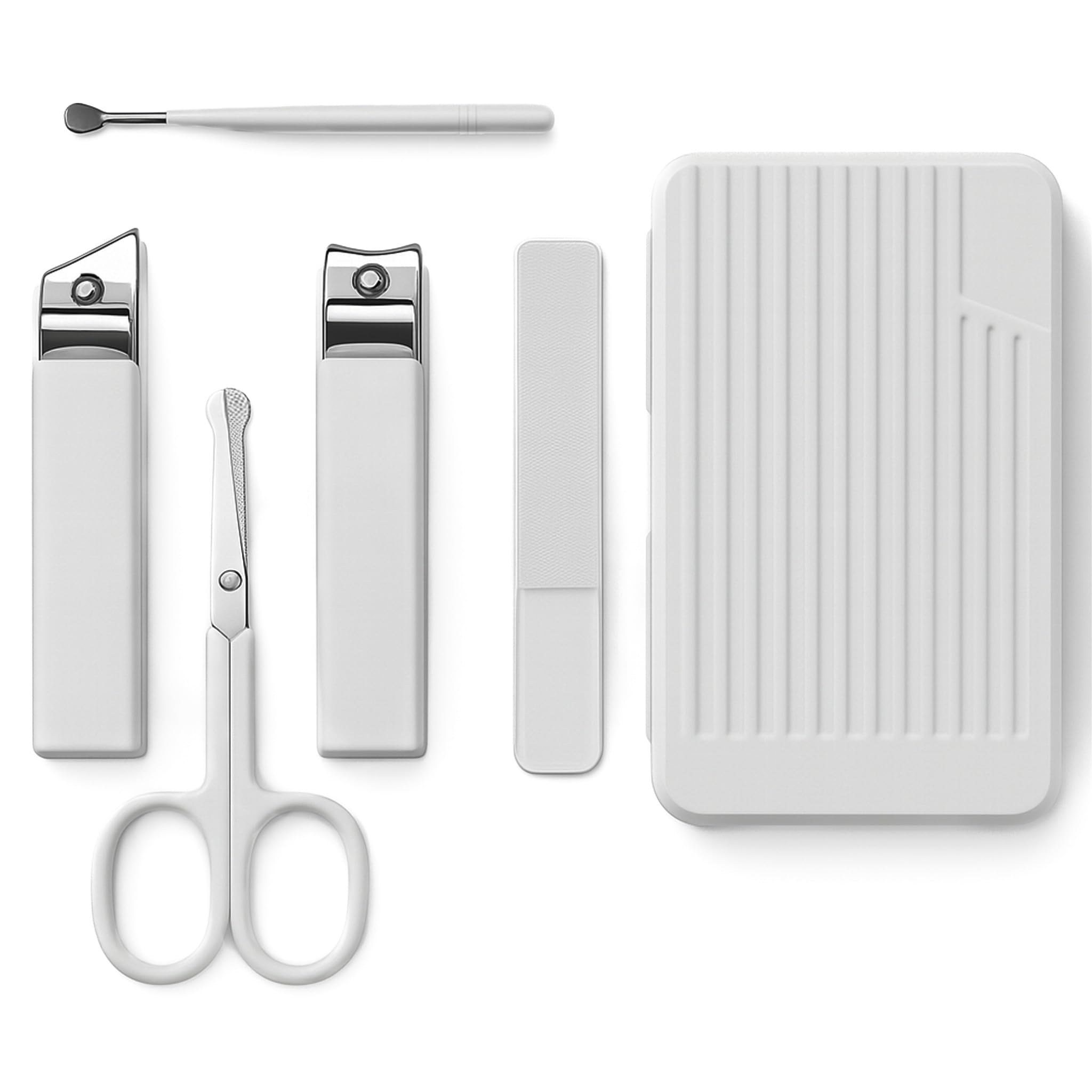 【送料無料】Sun&Beam Nails 爪切り ガラス 爪やすり ハサミ ミラー 耳かき 6点セット 日本製 ネイルケ..