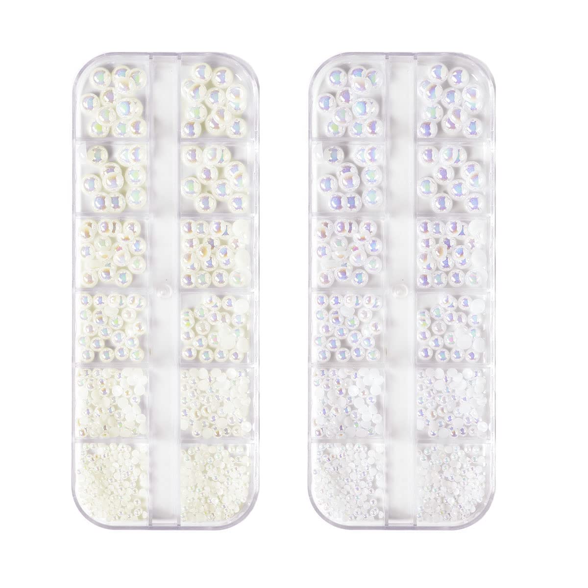 【送料無料】半円パール ネイル用 ホワイト 1.5mm 2mm 2.5mm 3mm 4mm ネイルアートパール パール半円 ネイルパーツ ネイルパール Yune...