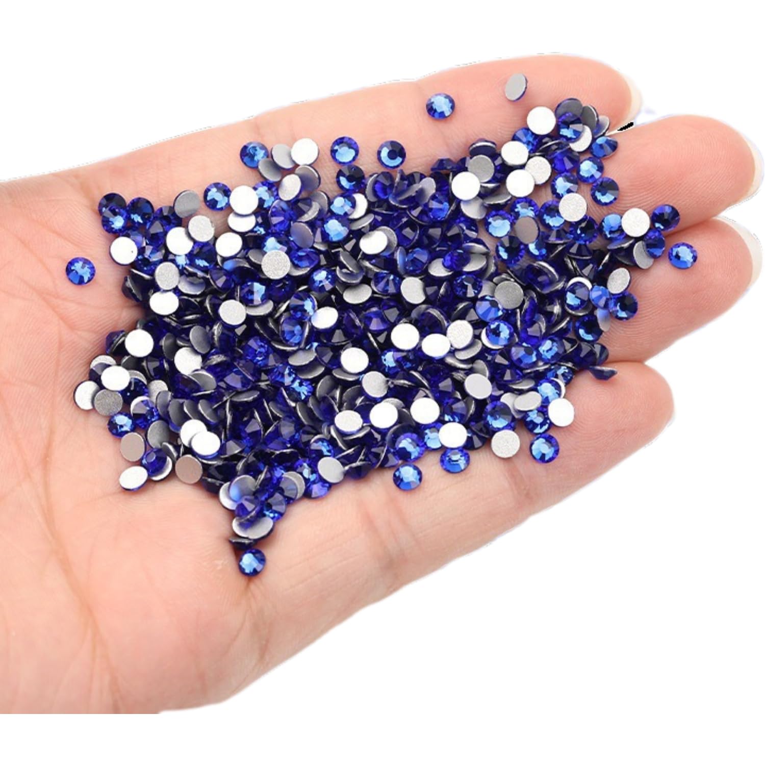 【送料無料】ラインストーン ネイルパーツ 1440粒 ガラス製 フラットバック ラウンド 大容量 デコ NYAN..