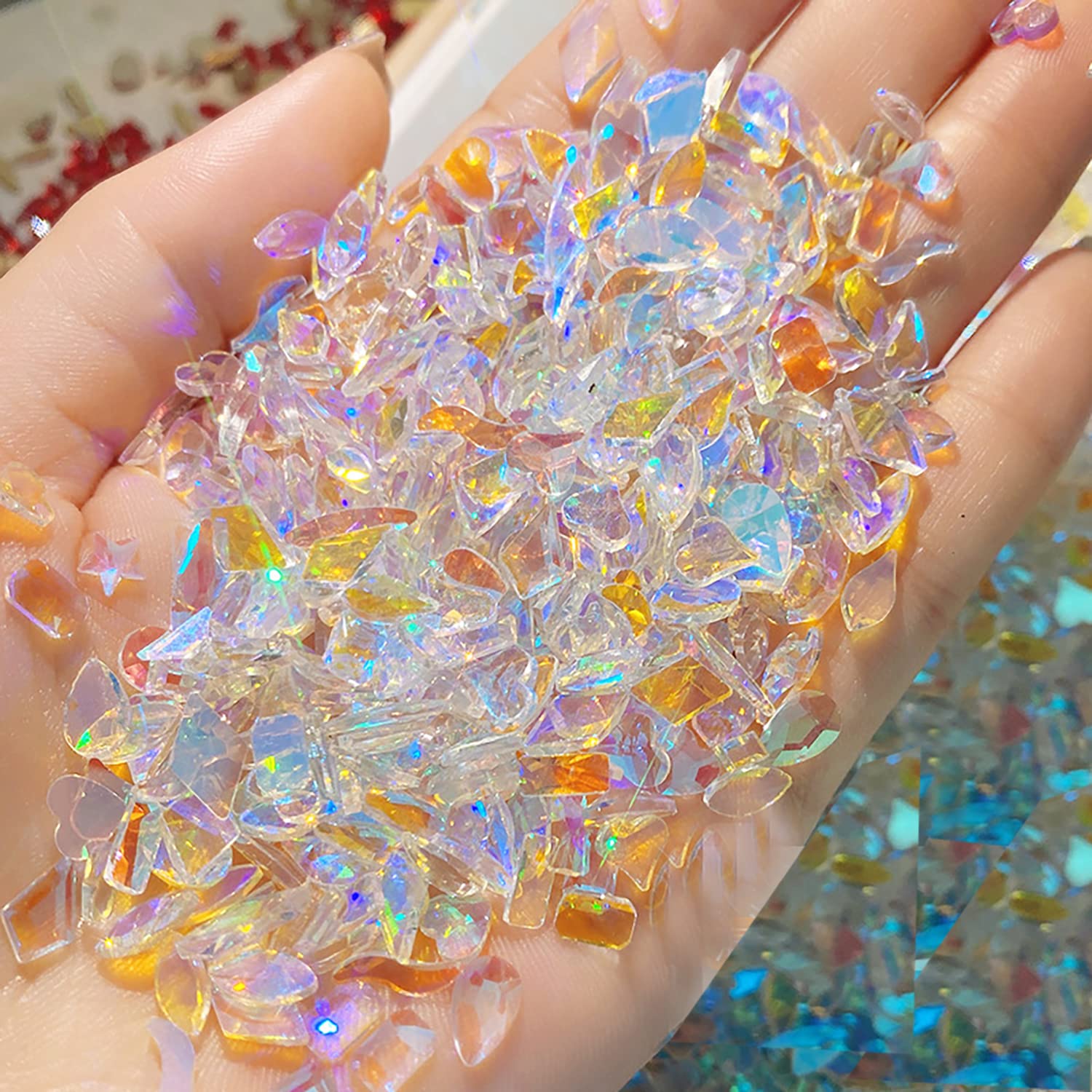 【送料無料】40個 バタフライネイルアートアクセサリー 蝶 ジルコン ネイルパーツ 可愛い ストーン キラキラ 透明 ネイルパーツ 小さい ラインストーン クリ...