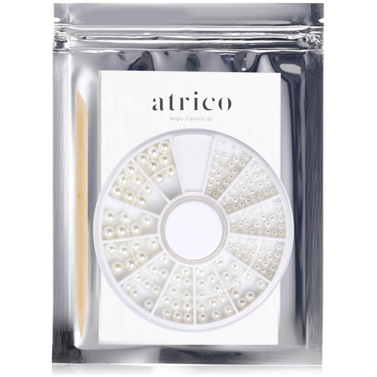 【送料無料】atrico(アトリコ)ブリオン 色:パール オフホワイト、サイズ:4mm、3mm、2mm