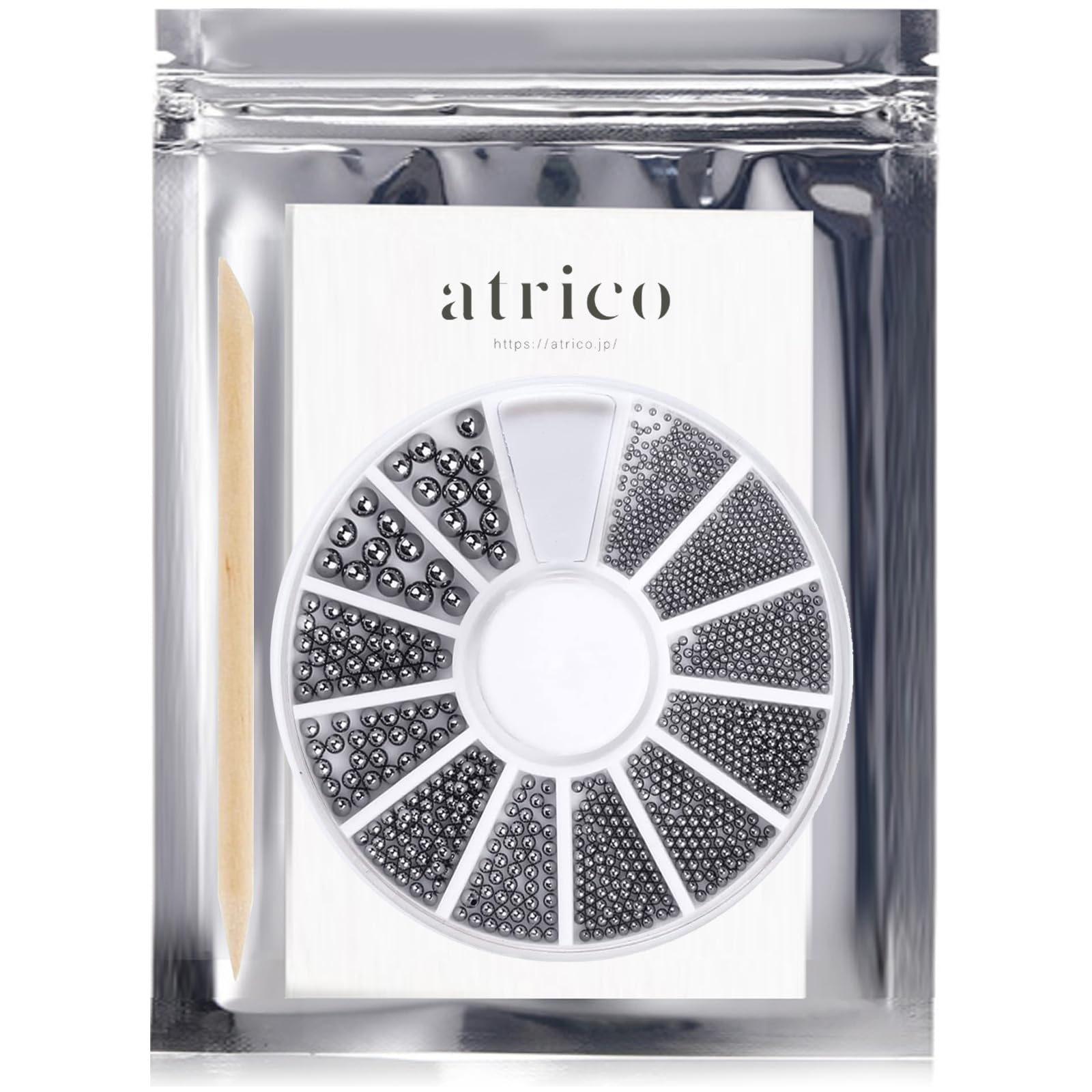 【送料無料】atrico(アトリコ)ブリオン 色:メタルブラック、サイズ:3mm, 2mm, 1.5mm, 1.2mm, 1.0mm, 0.8mm