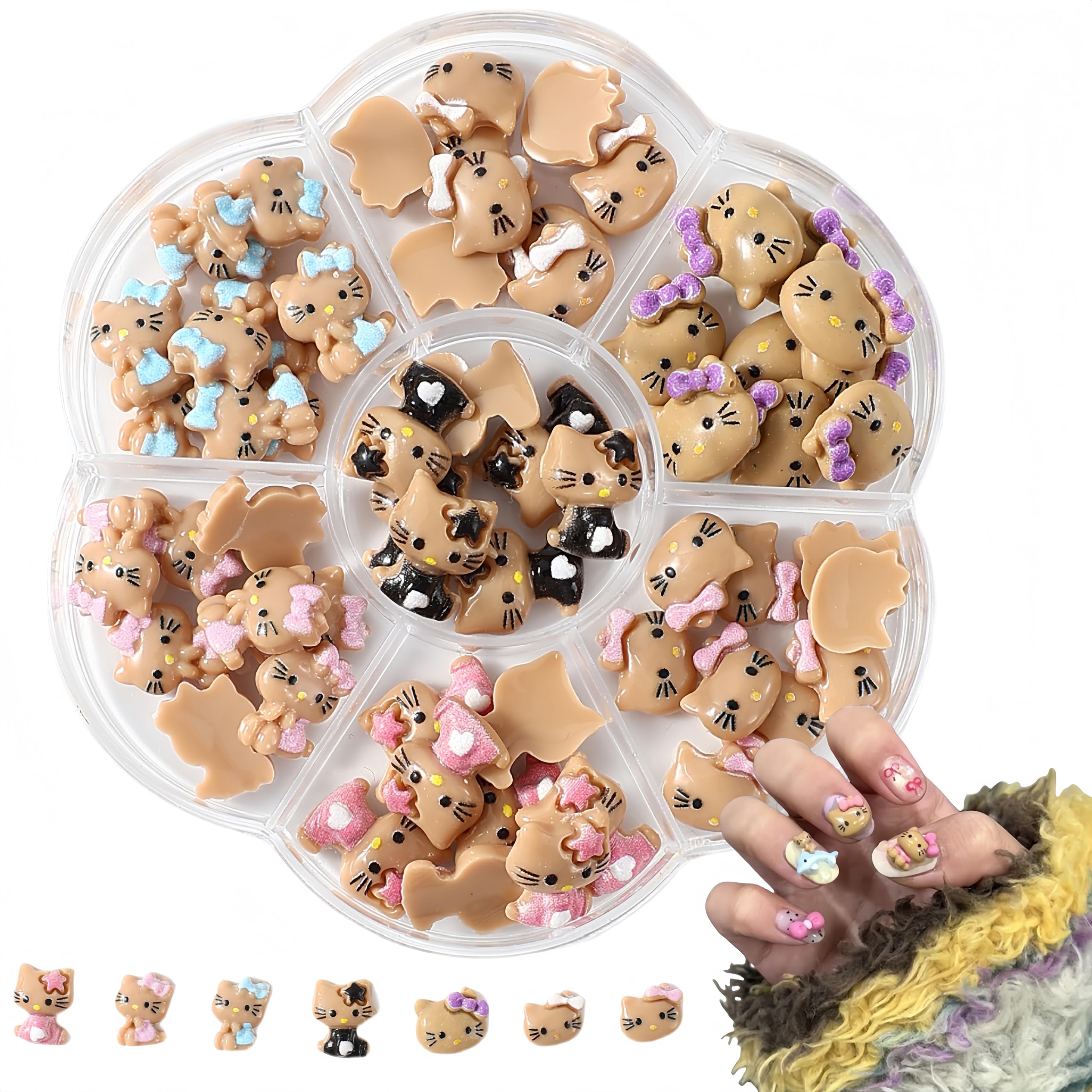 【送料無料】Gulenvailo 約70個 かわいいネイルアートチャーム デコパーツ ネイルパーツ スライム ネイ..