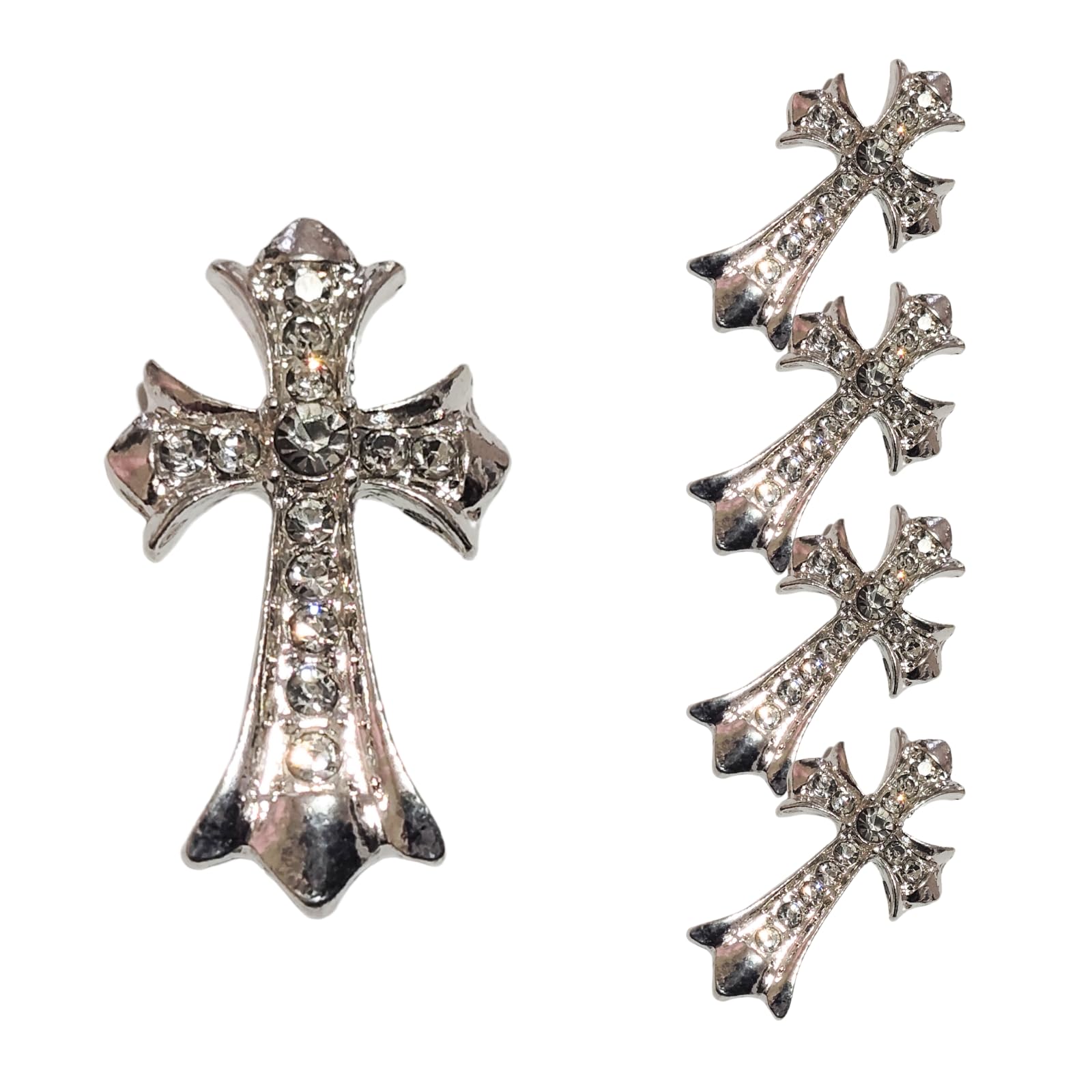 【送料無料】MiHarutsu ネイルパーツ十字架 デカパーツ 大き目 ネイルパーツ じゅうじか セット ジェルネイルパーツ 十字架 パンク メタルパーツ 5個...